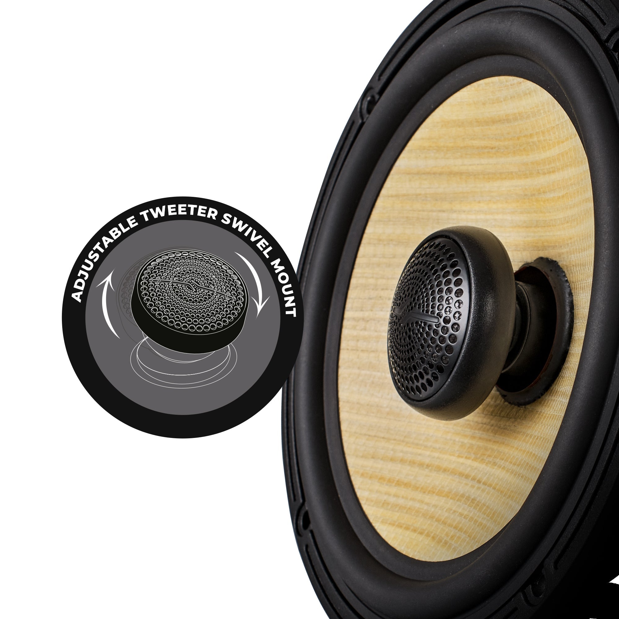 DS18 DXQ 6.5" 2-Way Coaxial Speaker with Yellow Straw and Composite Foam Cone | 150W RMS 4-Ohm