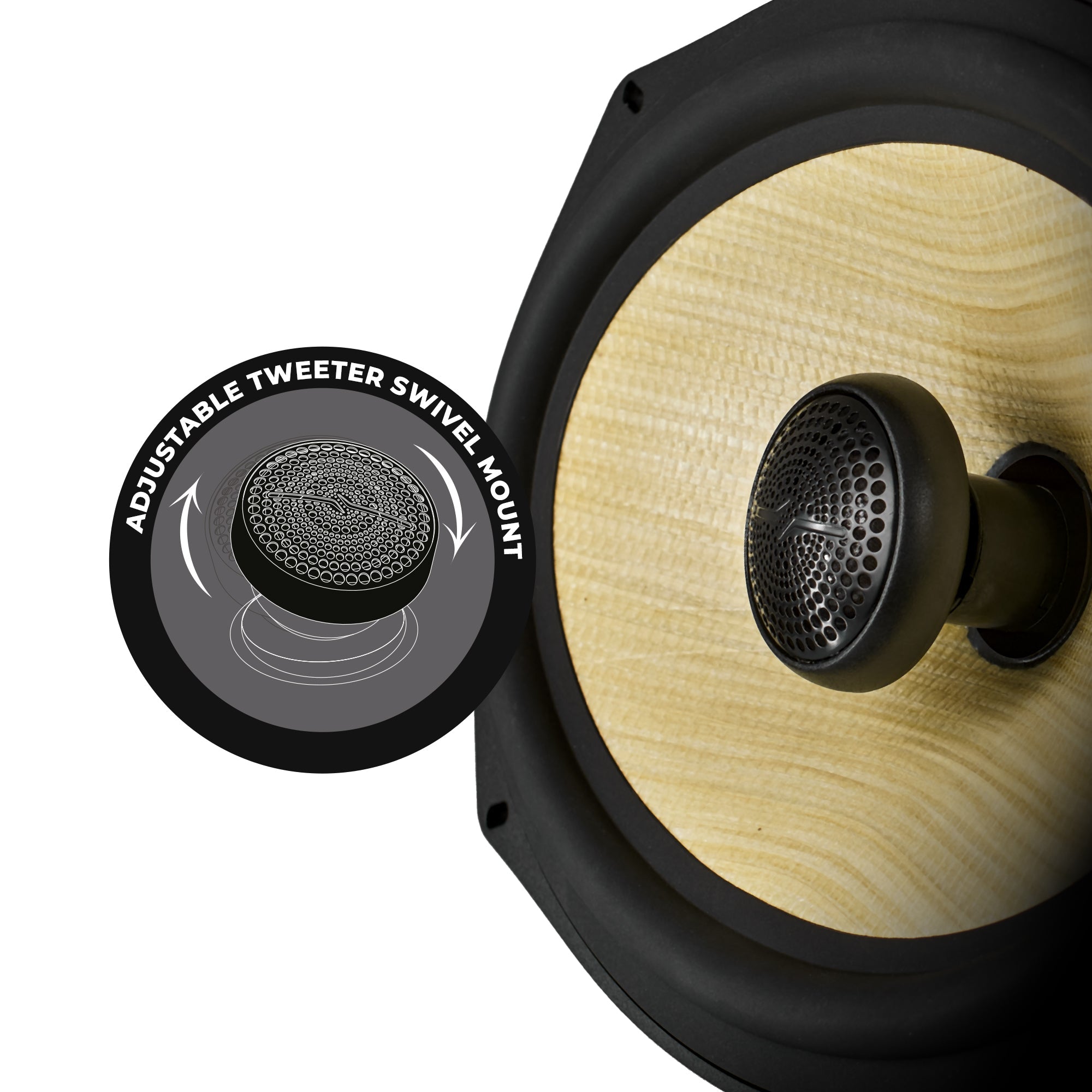 DS18 DXQ 6x9" 2-Way Coaxial Speaker with Yellow Straw and Composite Foam Cone | 150W RMS 4-Ohm