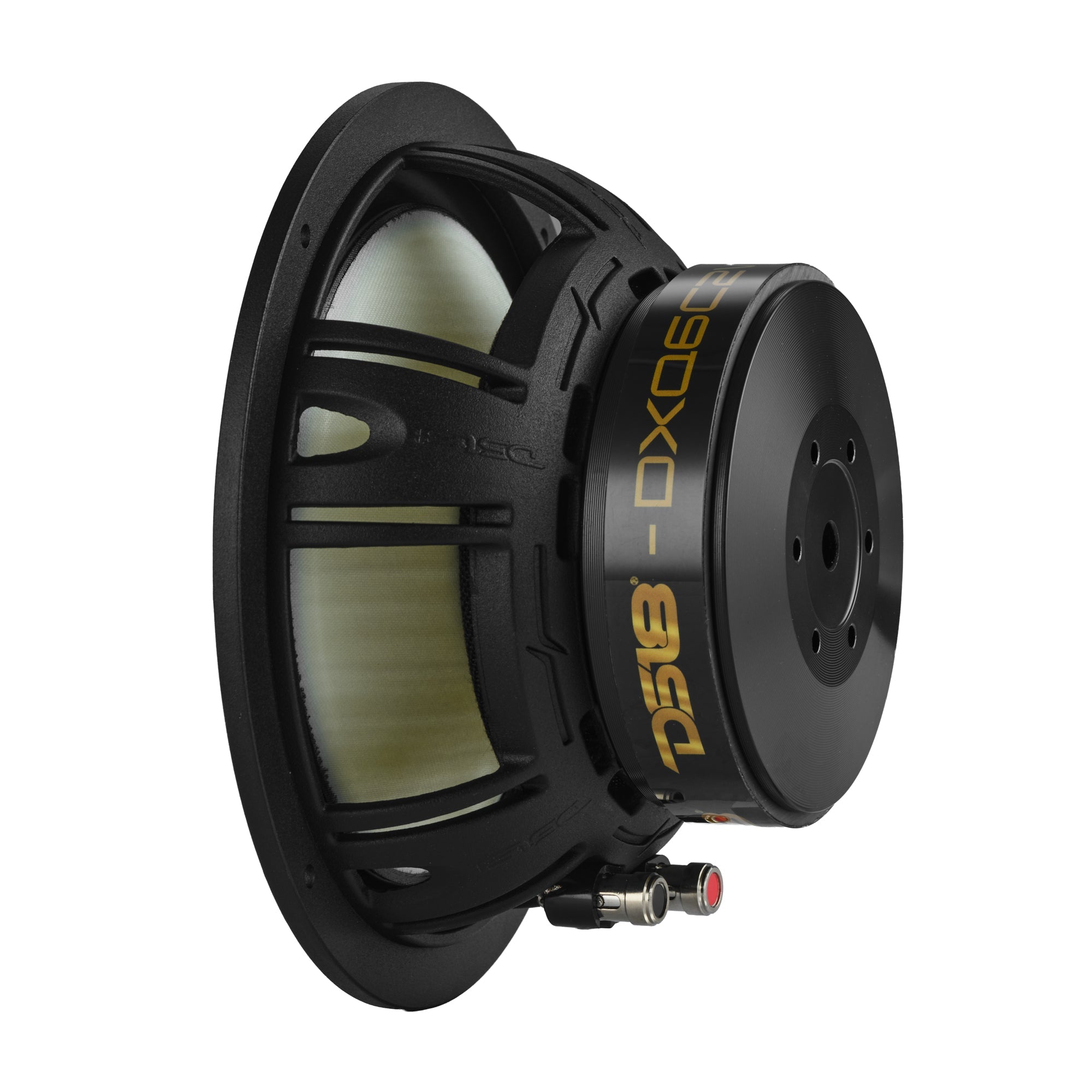 DS18 DXQ 6.5" 2-Way Component Speaker Set with Yellow Straw + Composite Foam Cone | 150W RMS 4-Ohm