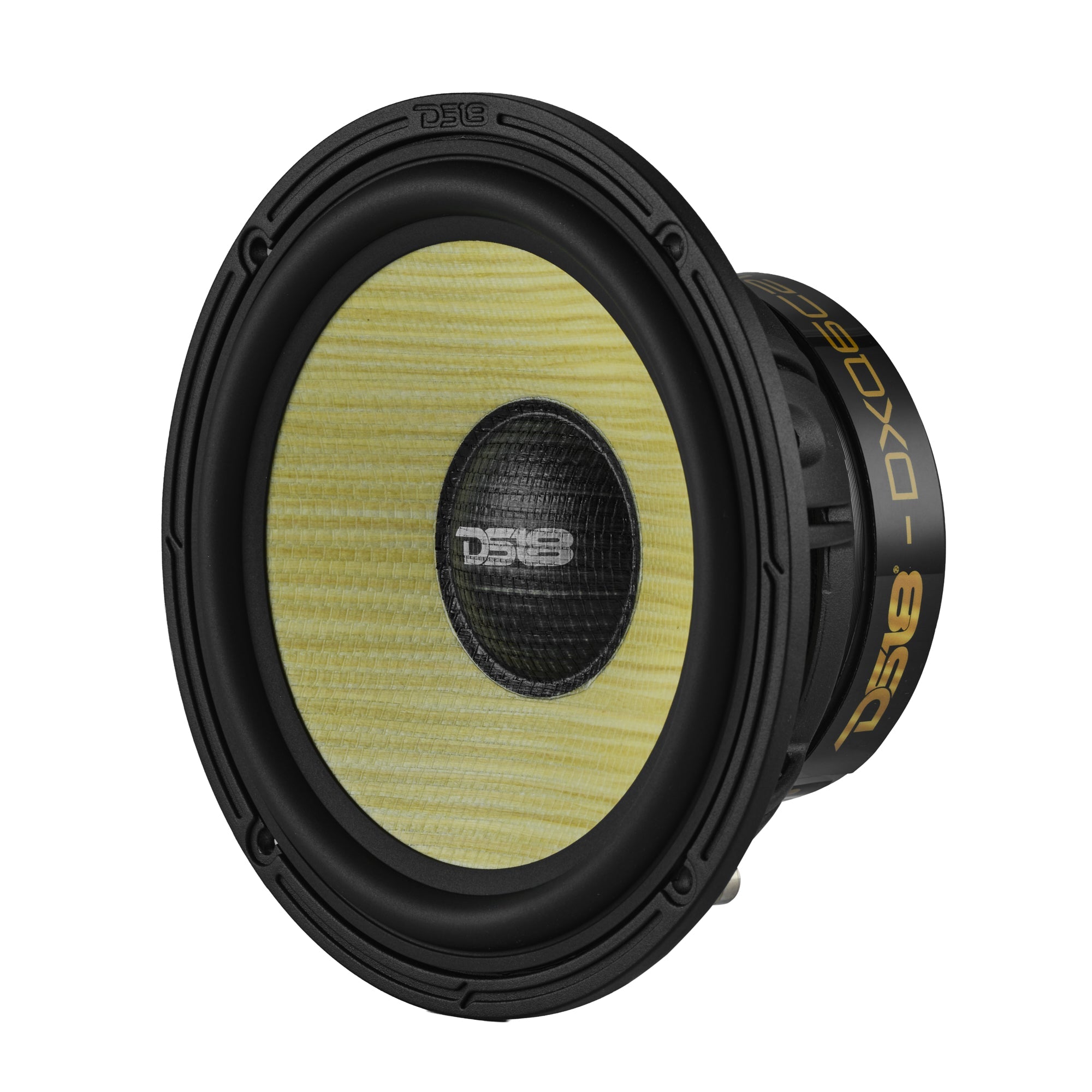 DS18 DXQ 6.5" 2-Way Component Speaker Set with Yellow Straw + Composite Foam Cone | 150W RMS 4-Ohm