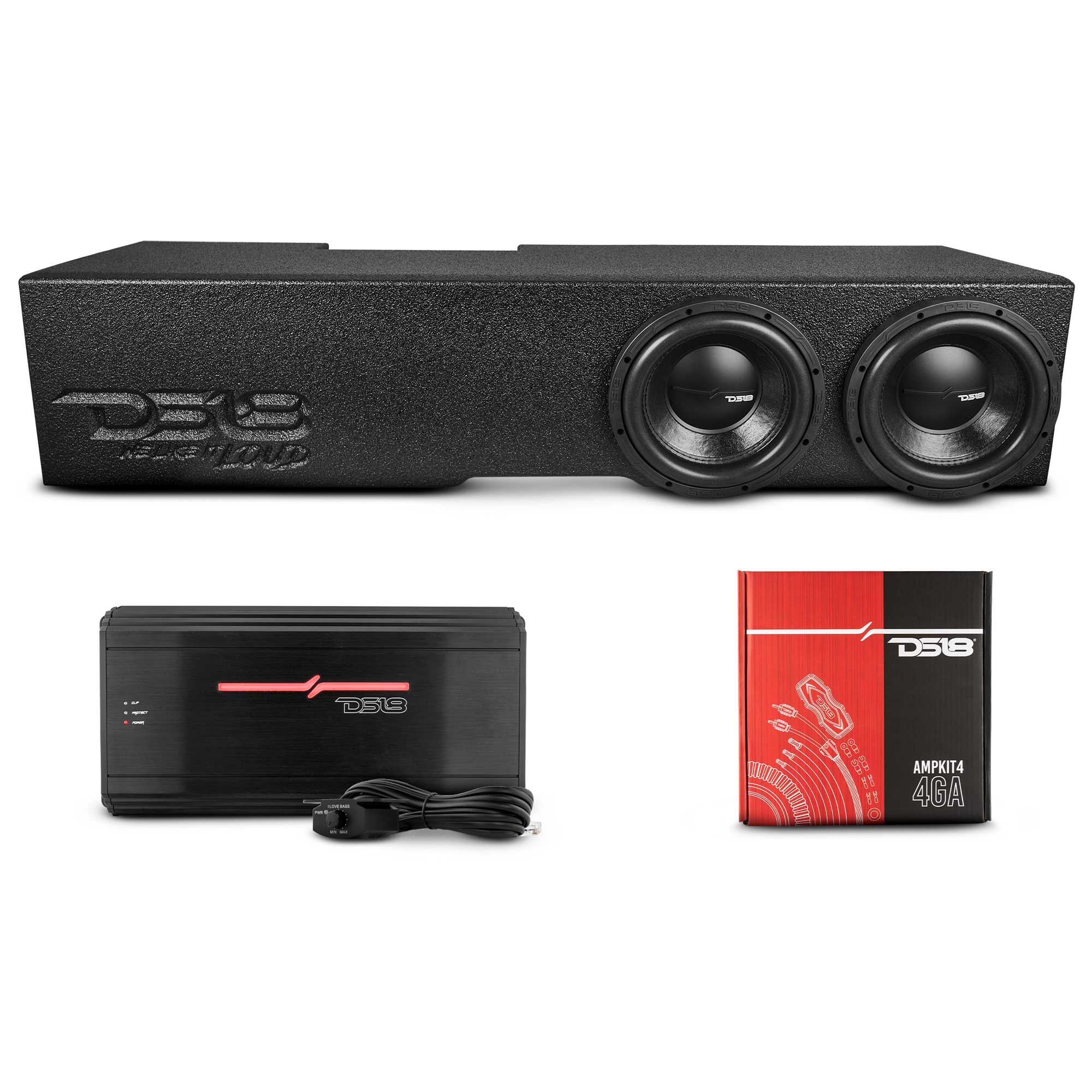 DS18 2019-2024 Chevy Silverado and GMC Sierra Loaded Dual 10" Subwoofer Enclosure System