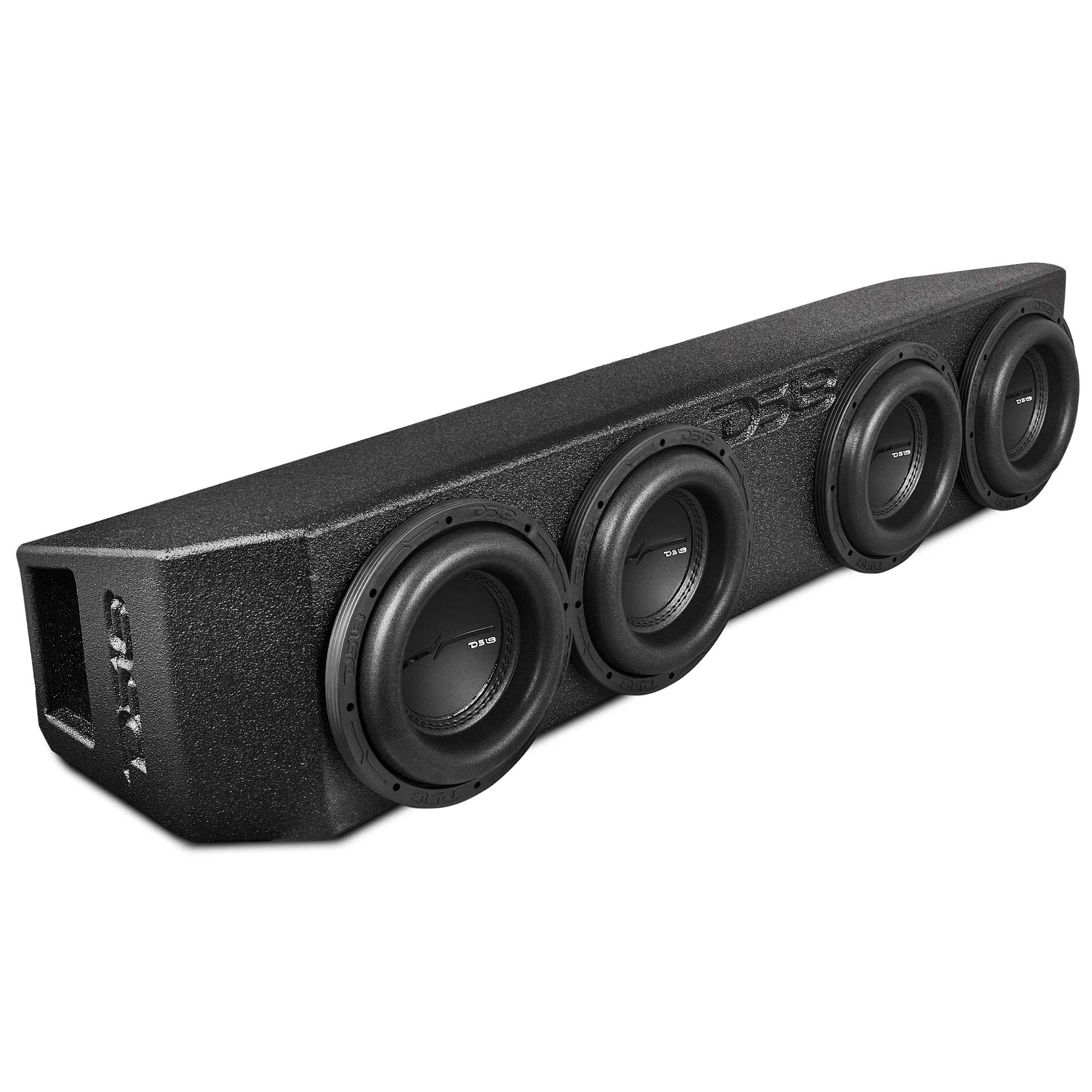 DS18 2018-2026 Jeep Gladiator Quadruple 8” Ported Subwoofer Under Seat Enclosure with Amplifier