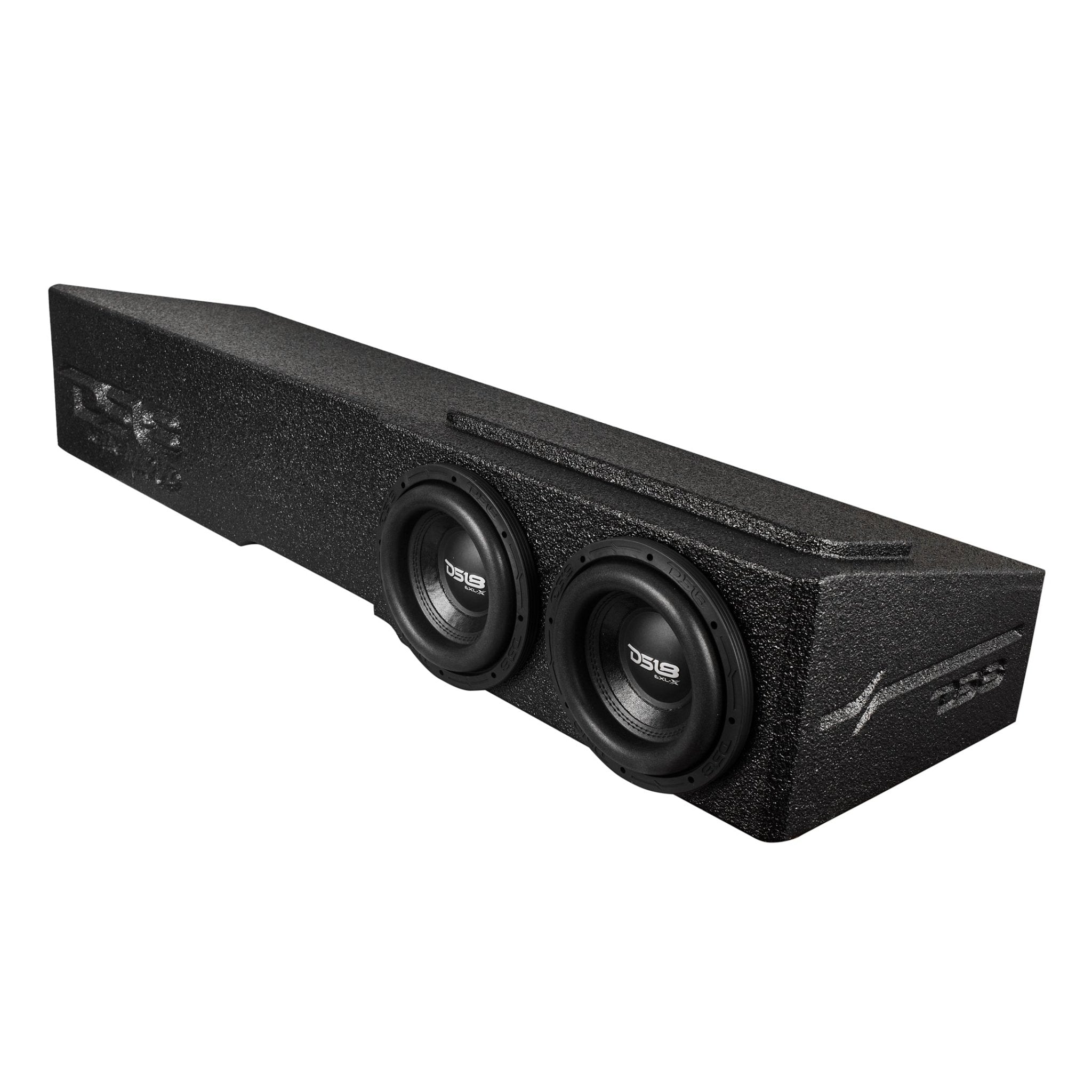 DS18 Loaded 2 x 8" Subwoofer Enclosure for Chevy/GMC Crew Cabs (2007-2026) and Ford F-150/Super Duty Crew Cabs (2009-2026)