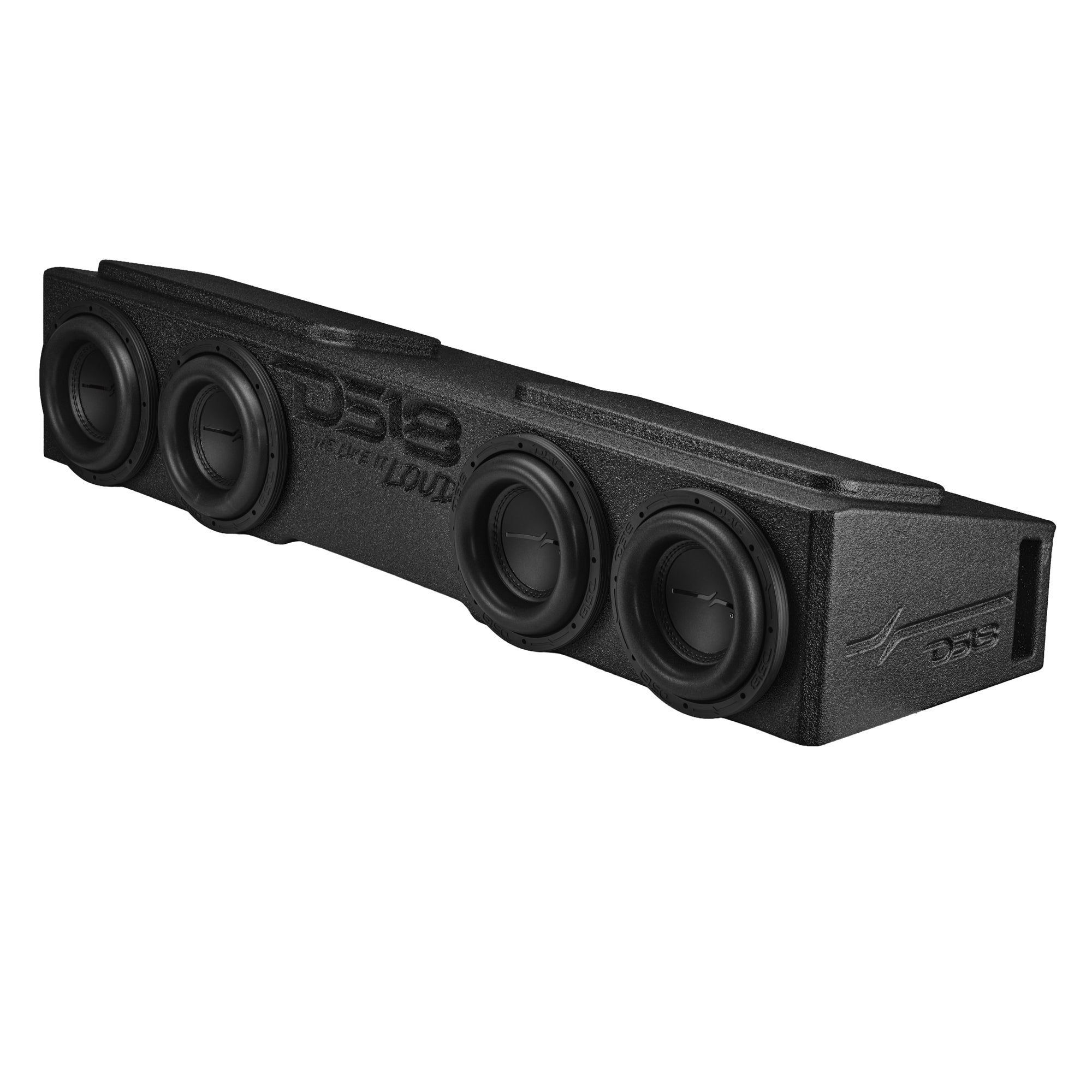 DS18 Loaded 4 x 8" Subwoofer Enclosure for Chevy/GMC Crew Cabs (2007-2026) and Ford F-150/Super Duty Crew Cabs (2009-2026)