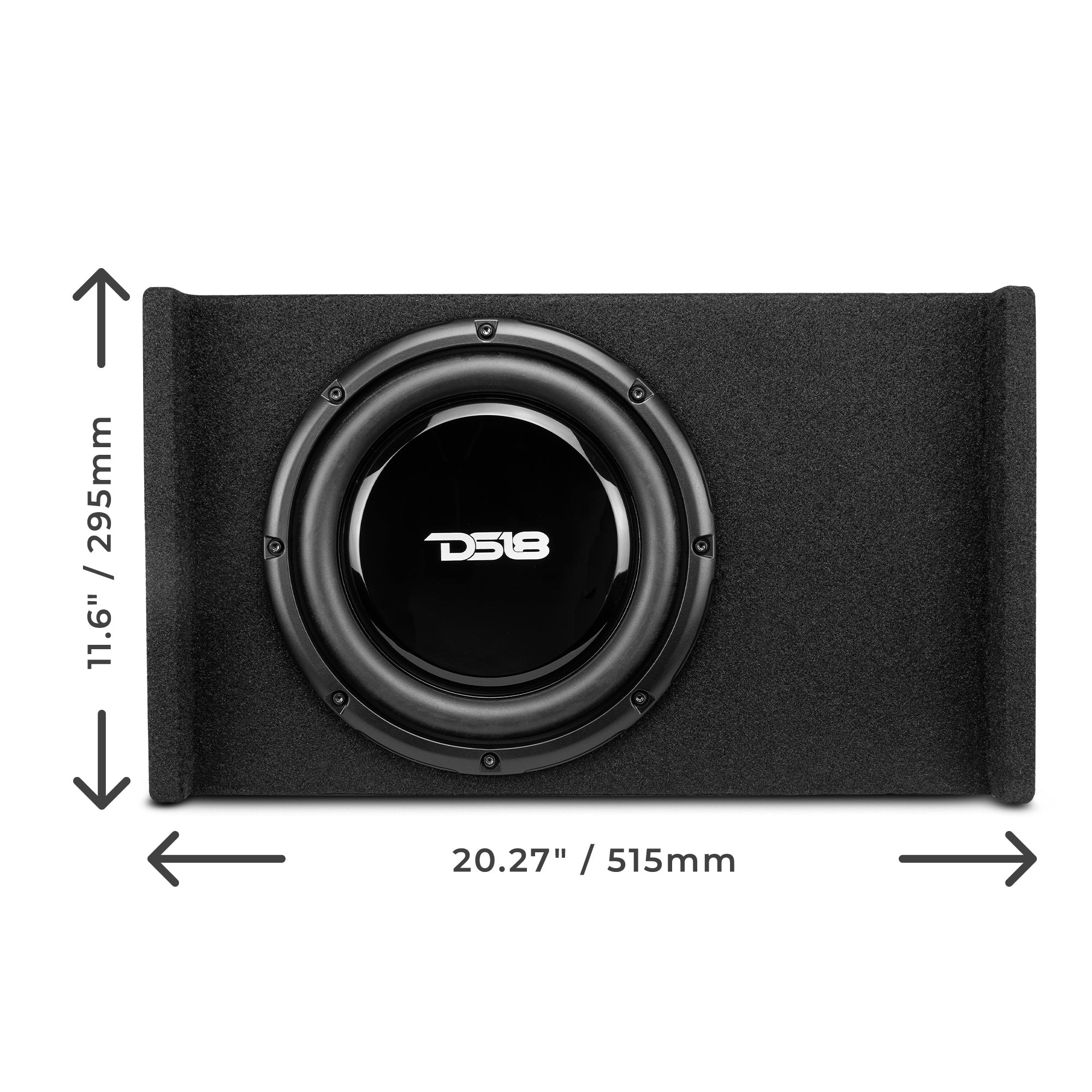 DS18 10" Loaded Shallow Down Fire Subwoofer Enclosure 300 Watts Rms