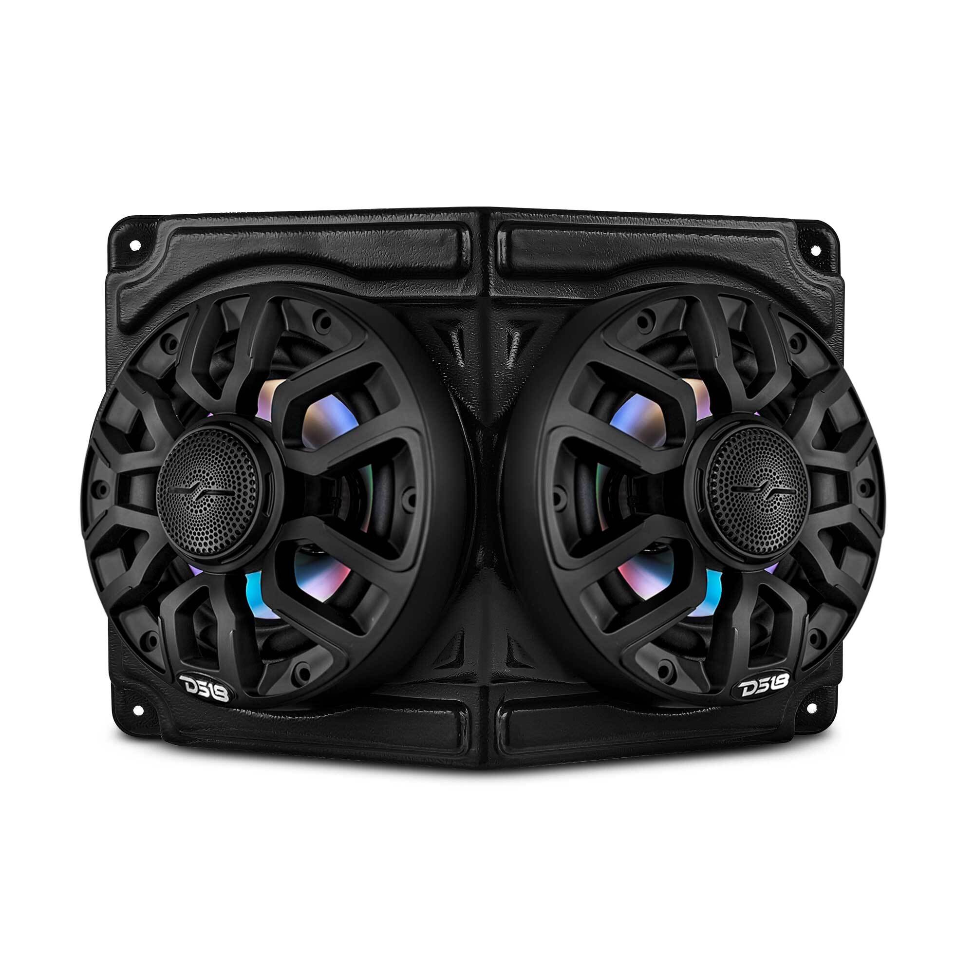 DS18 Universal Overhead Flat Mount Pod For Two 6.5” Speakers - Great for ATVs, UTVs, Golf Carts, Boats and more