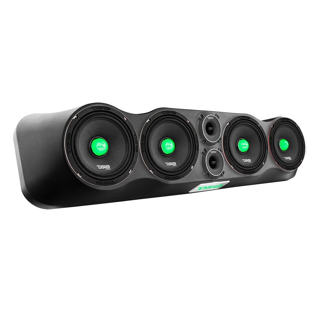 DS18 35" High Density ABS Universal Speakers Enclosure 4 X 6.5" and 2 x 3" Tweeters - Multi-Application Design for Cars, Trucks, ATVs, UTVs