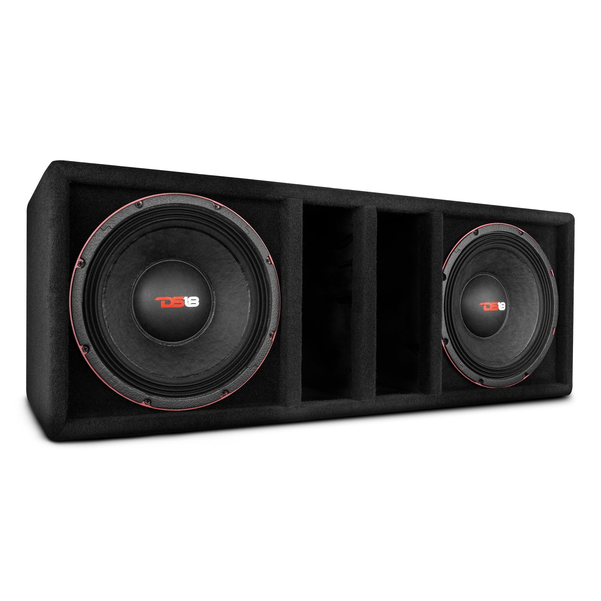 DS18 PANCADAO Ported box with 2 X 12" Mid-Bass PRO-1.5KP12.2 Loaded