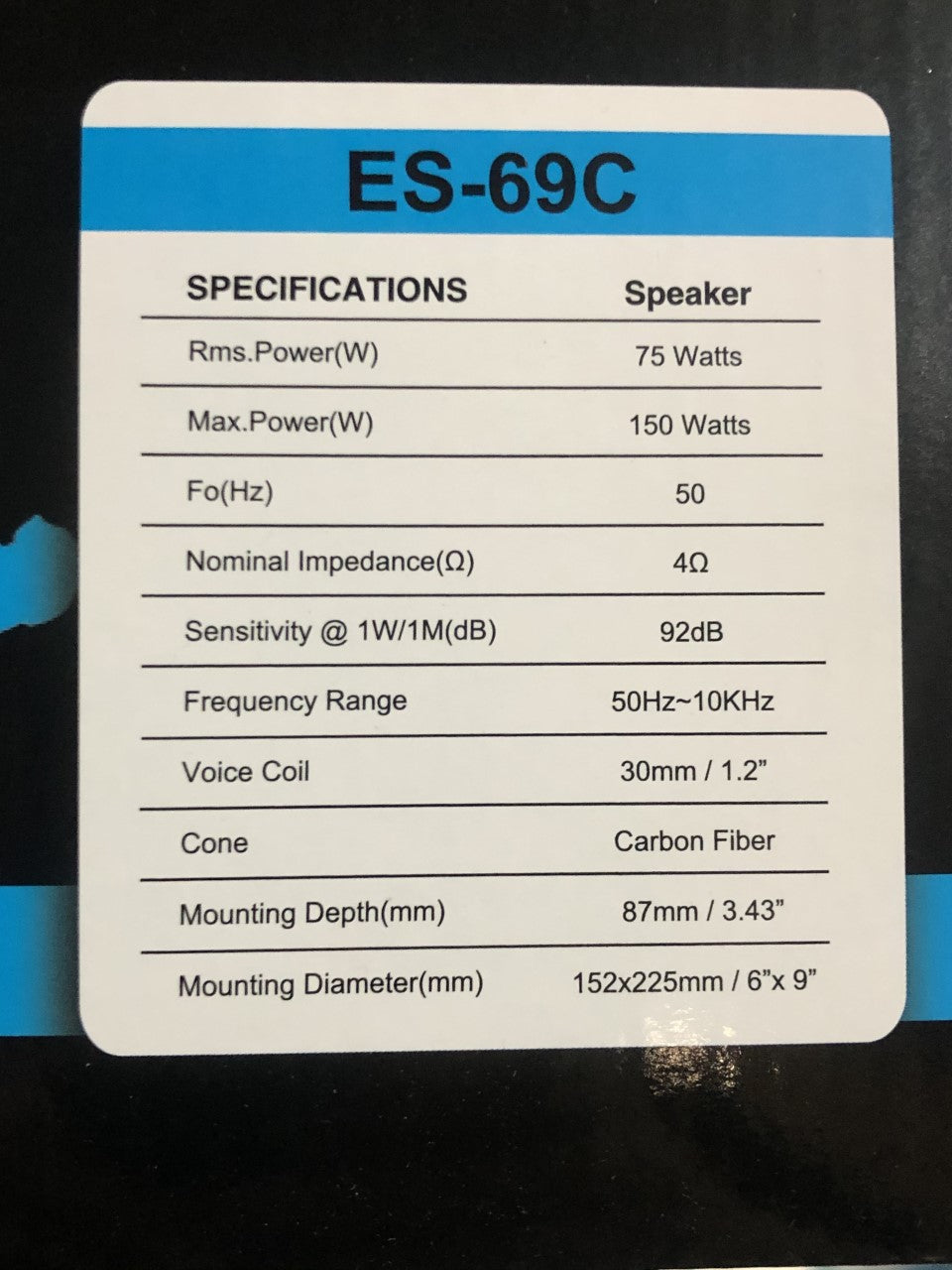 Resilient Sounds ES 69C ( Sold AS Pair ) 6" Pro Audio Speaker 75W Max / 75W RMS — image 9