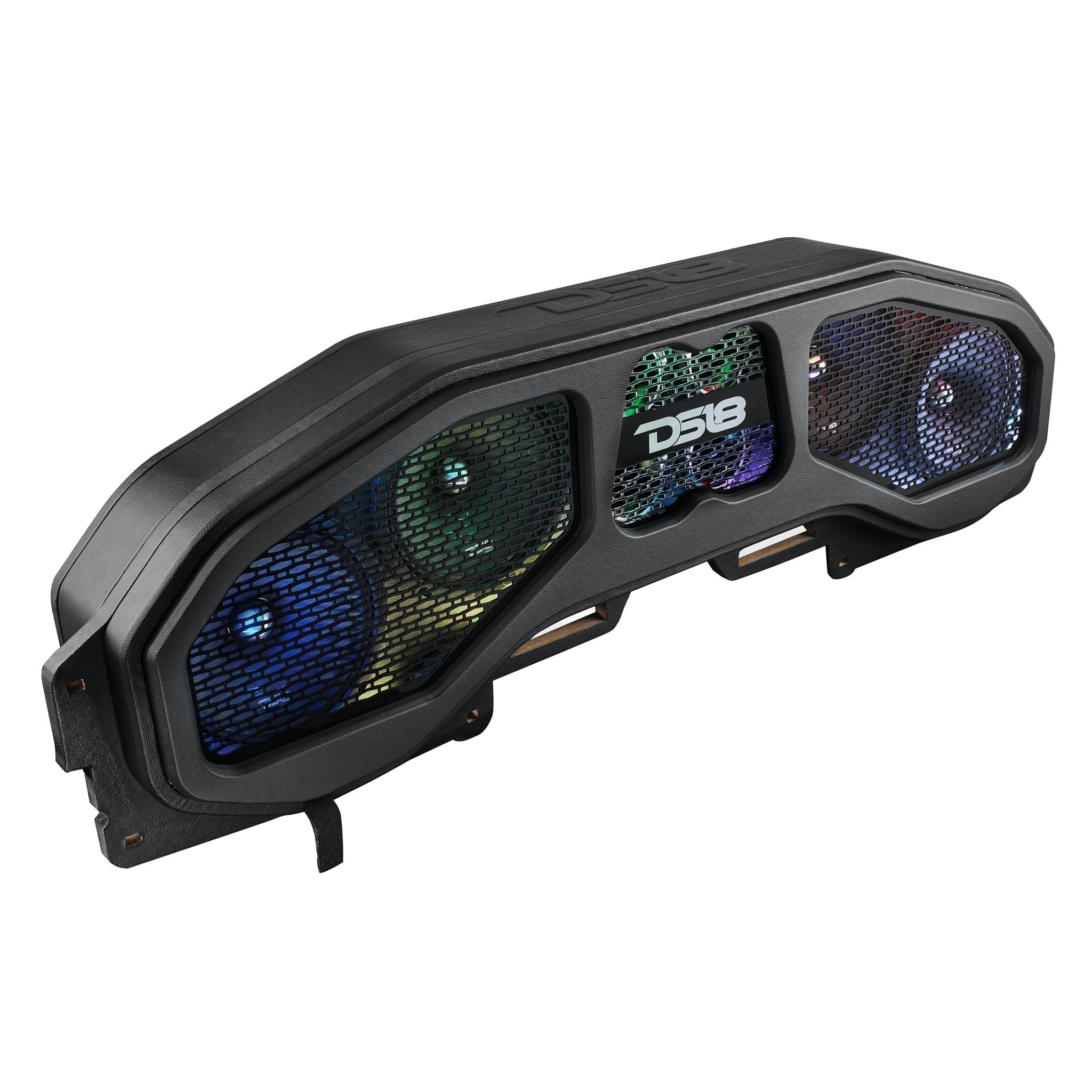DS18 Jeep JL, JT Overhead Sound Bar Package With Vinyl Finish and Dream LED Lights 4 x 8" and 4 Tweeters (MADE IN USA)