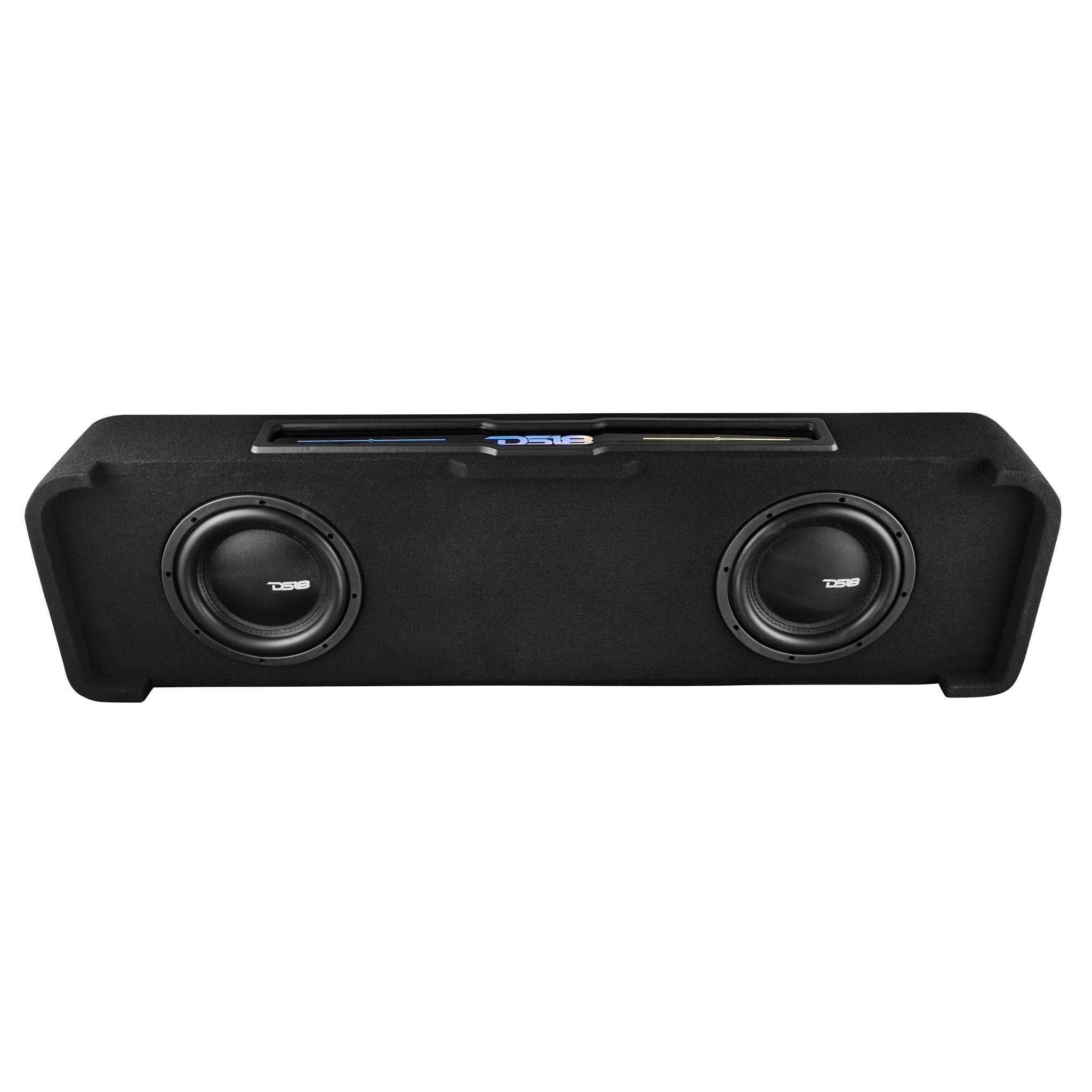 DS18 Chevy Silverado Down Firing Loaded Subwoofer Enclosure with Dream LED Lights, Amplifier and Wiring Kit