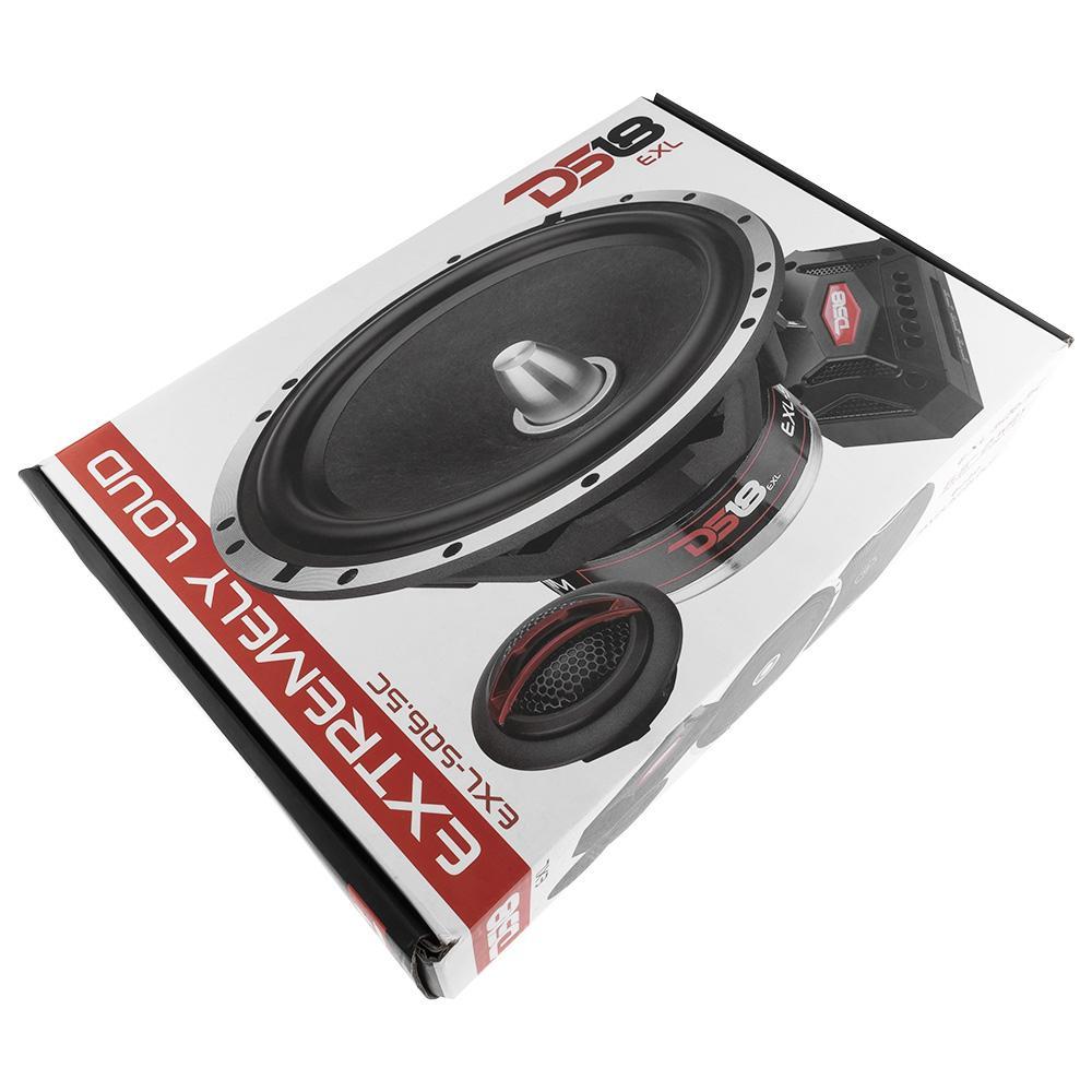 DS18 EXL 6.5" 2-Way Component Speaker System 400 Watts 4-Ohms (Pair)