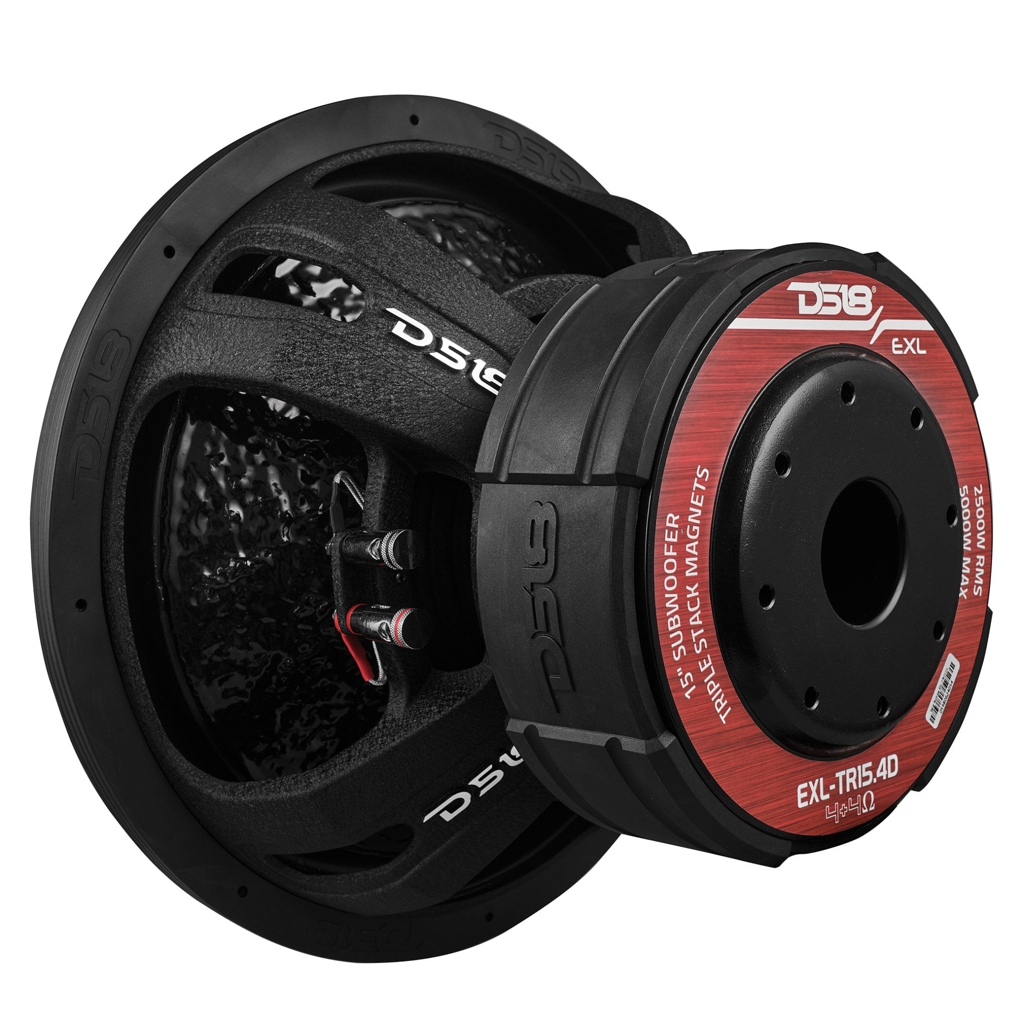 DS18 EXL 15” Subwoofer Triple Stack with Reinforced Cone 2500 Watts RMS 4" Dvc 4-Ohm