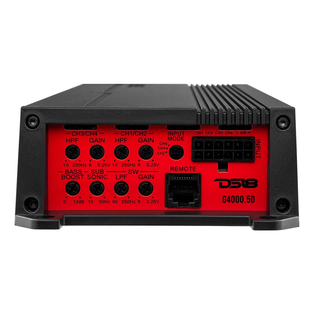 DS18 GEN-X 5-Channel Class D Amplifier | 4 x 130W RMS @ 4-Ohm + 1 x 900W RMS @ 1-Ohm