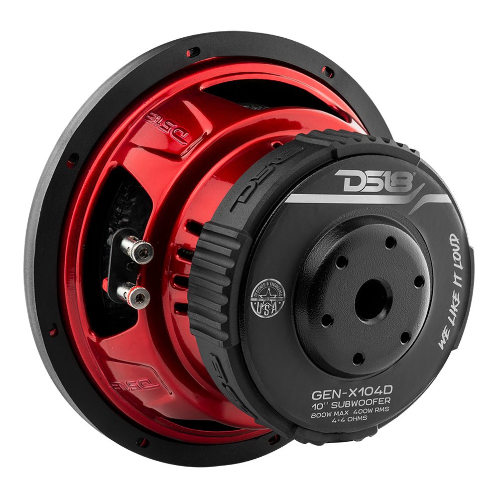 DS18 GEN-X 10" Subwoofer 400 Watts Rms DVC 4-Ohm