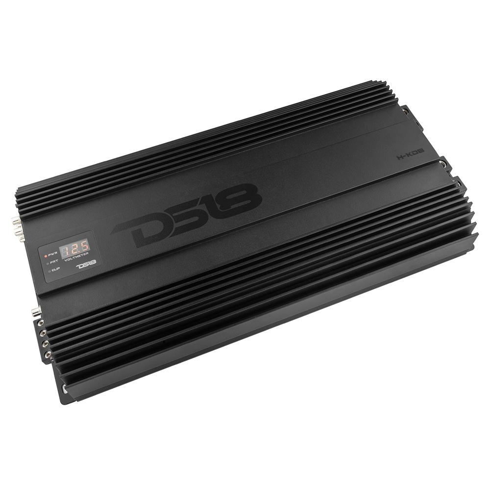 DS18 HOOLIGAN KO 1-Channel Amplifier with Voltmeter 8000 Watts Rms @ 1-Ohm Made In Korea