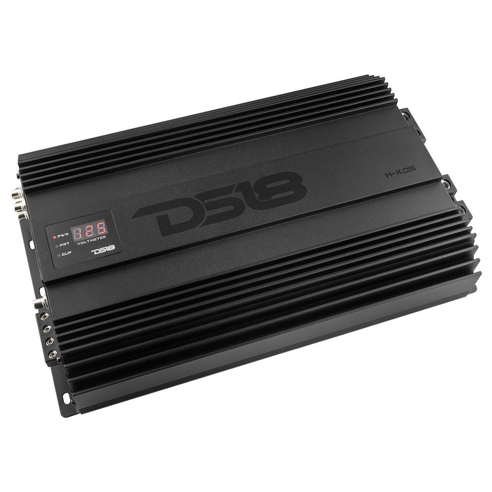 DS18 HOOLIGAN KO 1-Channel Amplifier with Voltmeter 5000 Watts Rms @ 1-Ohm Made In Korea
