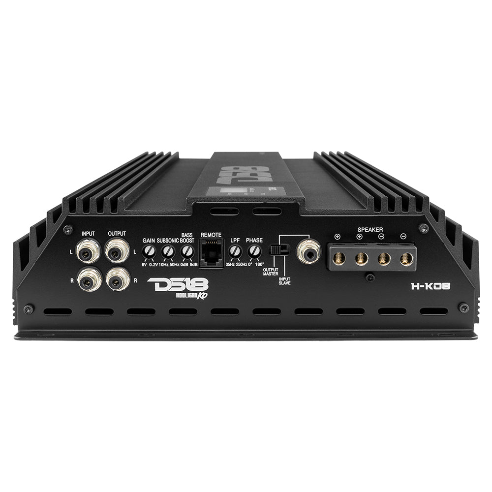 DS18 HOOLIGAN KO 1-Channel Amplifier with Voltmeter 8000 Watts Rms @ 1-Ohm Made In Korea
