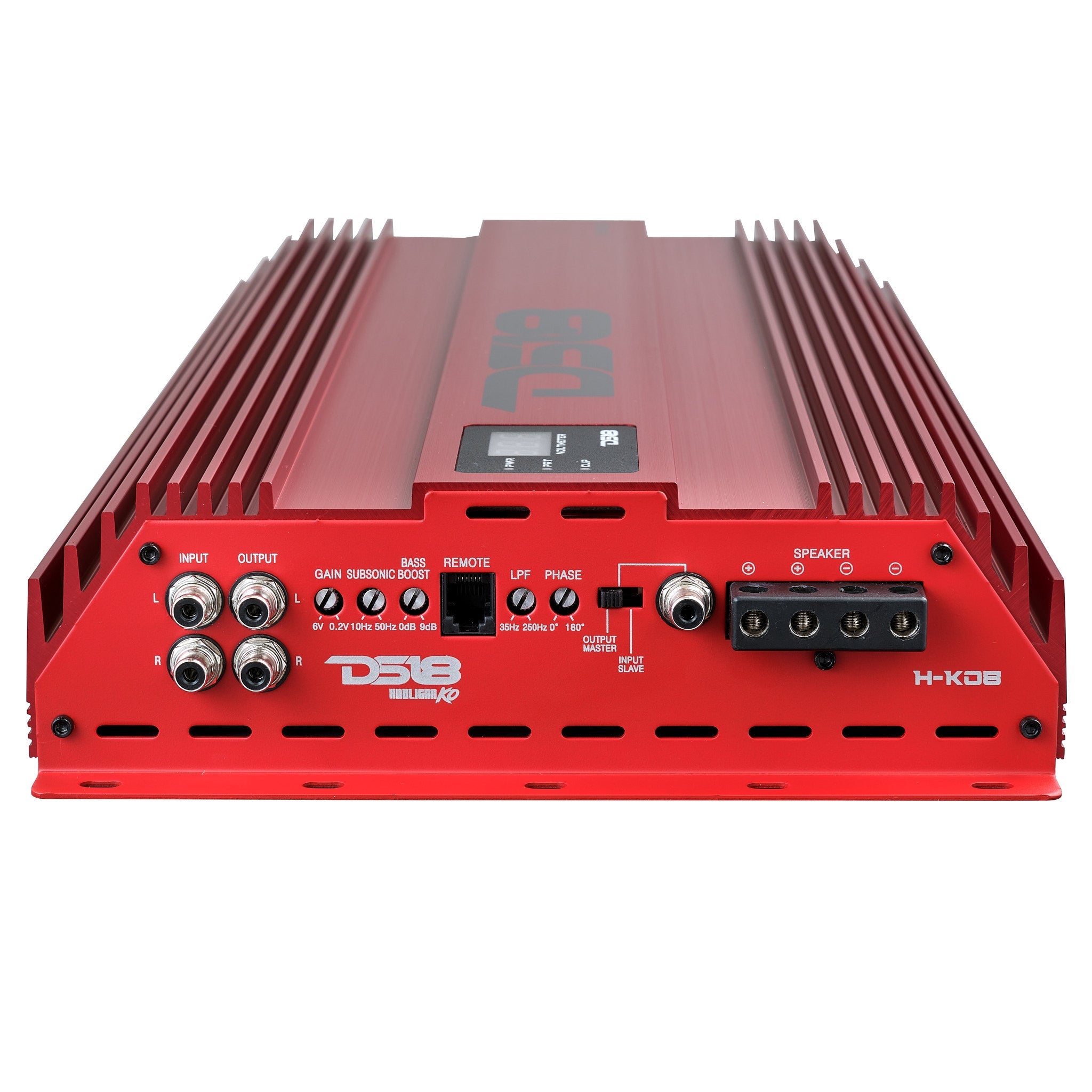 DS18 HOOLIGAN KO 1-Channel Amplifier with Voltmeter 8000 Watts Rms @ 1-Ohm Made In Korea