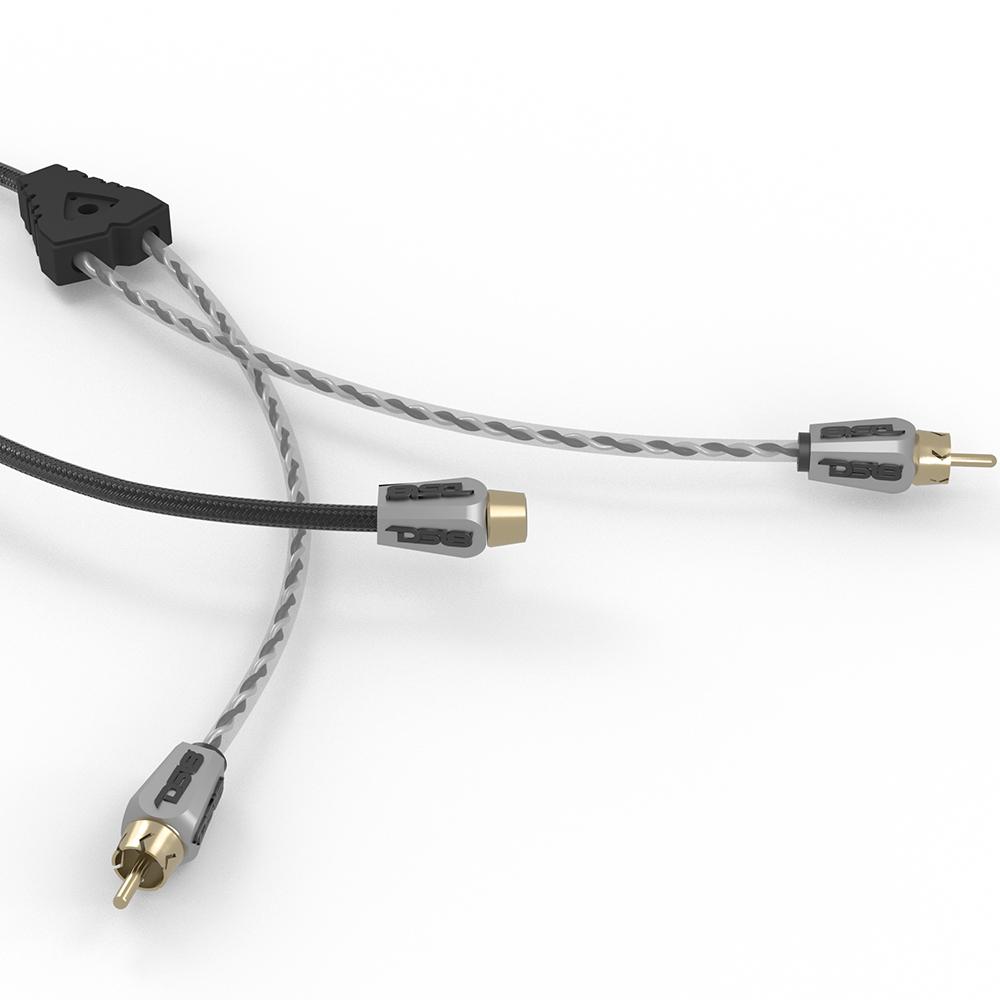 DS18 Level 3 RCA 100% Copper OFC Y Connector 2 FEMALE to 1 MALE - BLACK - RED