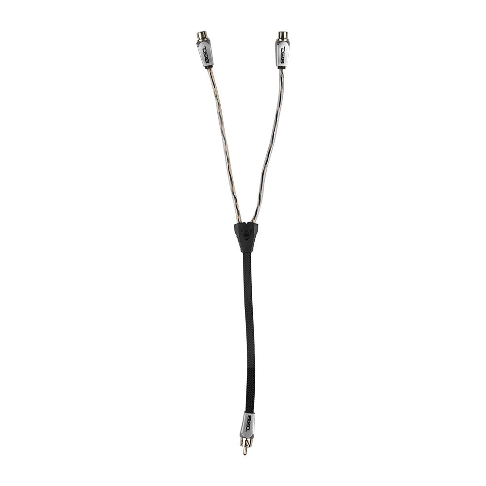 DS18 Level 3 RCA 100% Copper OFC Y Connector 2 FEMALE to 1 MALE - BLACK - RED