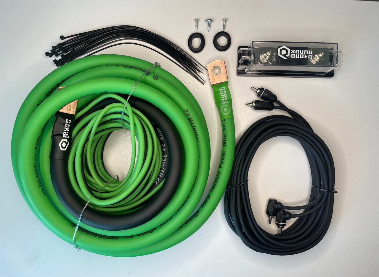 SoundQubed 1/0 Gauge CCA Amp Kit (single amp kit)