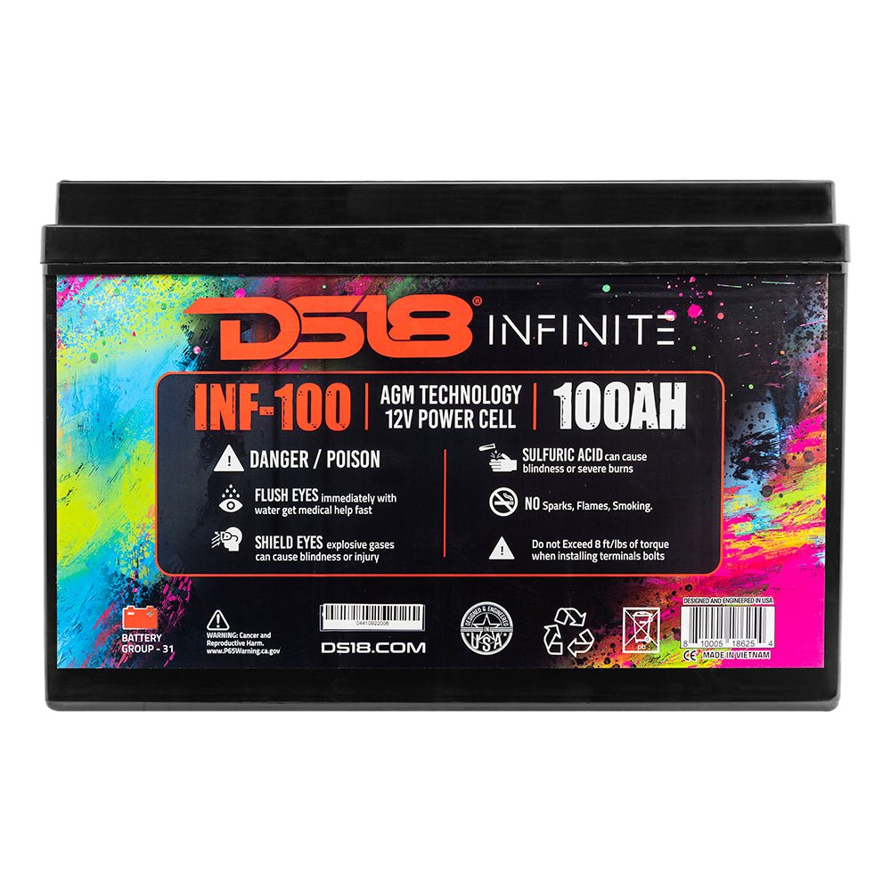 DS18 INFINITE 100 AH AGM Power Cell 12 Volt Battery