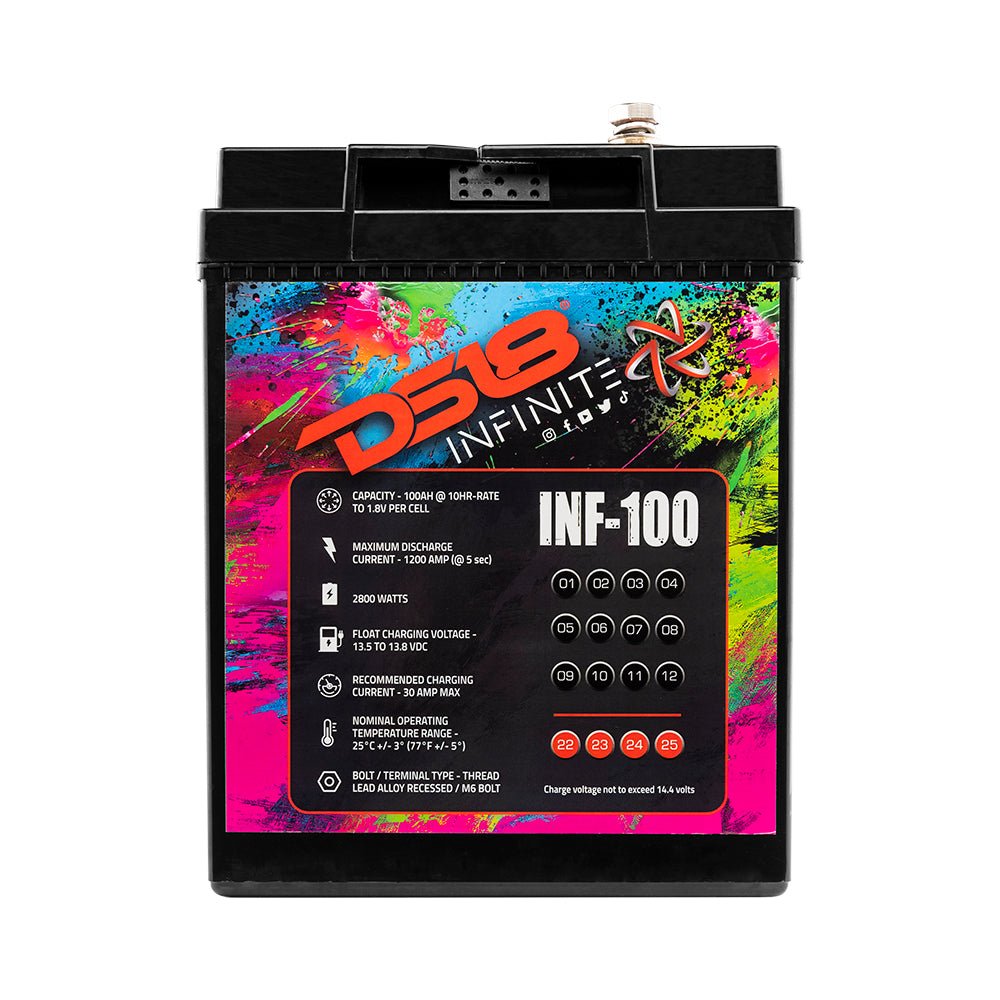 DS18 INFINITE 100 AH AGM Power Cell 12 Volt Battery
