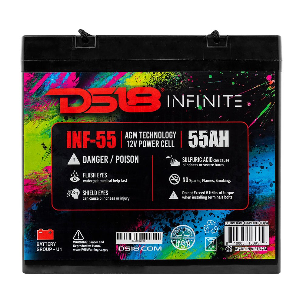 DS18 INFINITE 55 AH AGM Power Cell 12 Volt Battery