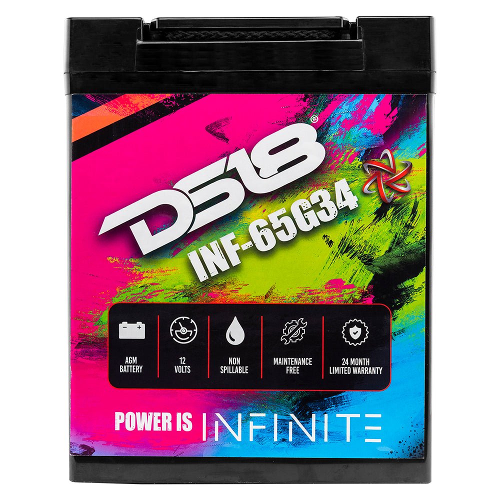 DS18 INFINITE 65 AH AGM Group 34 Power Cell 12 Volt Battery