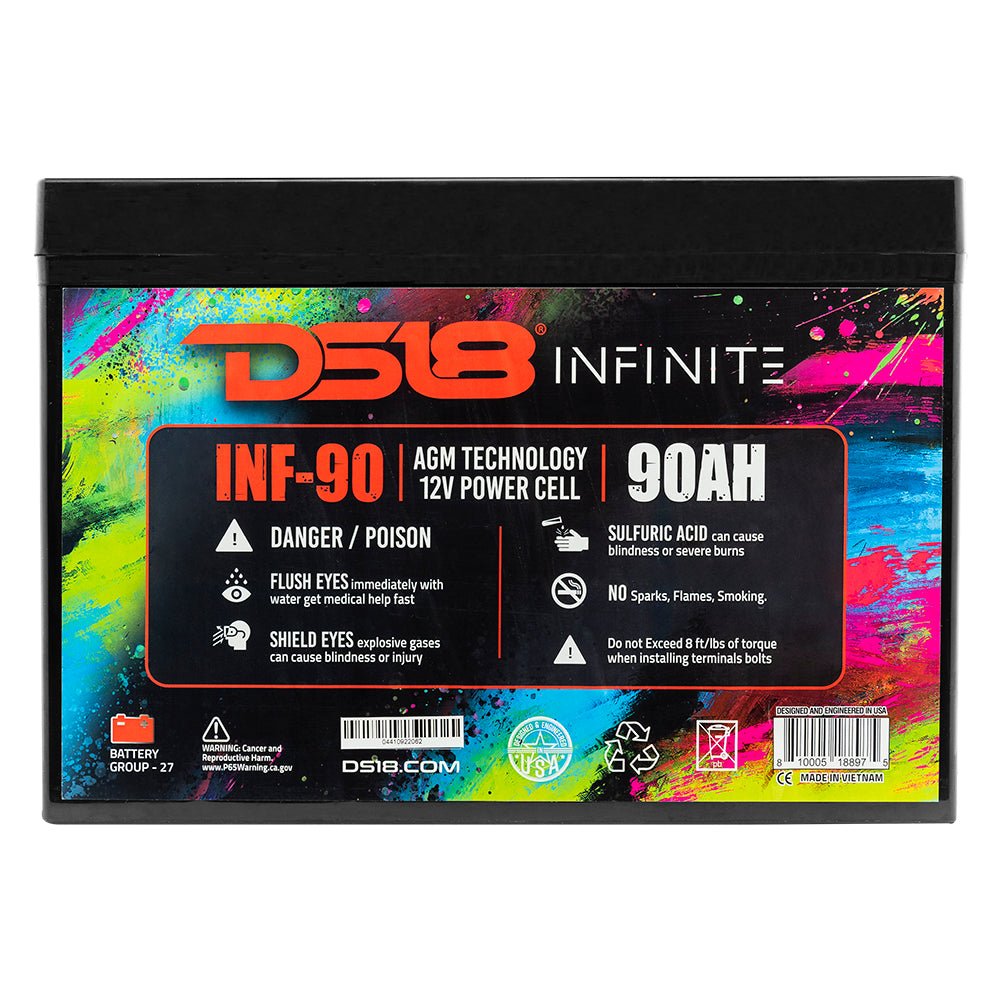 DS18 INFINITE 90 AH AGM Power Cell 12 Volt Battery