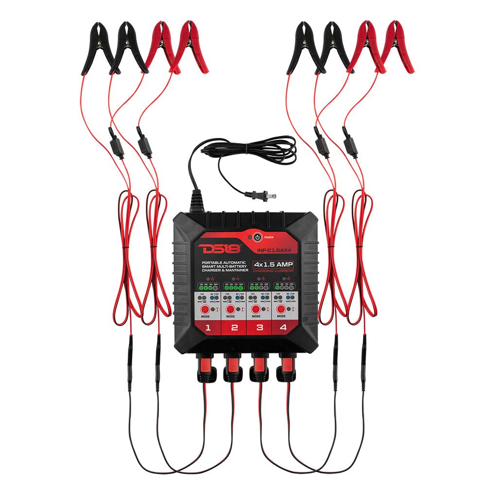 DS18 4 X 1.5 AMP Automatic Smart Lithium and AGM Battery Charger and Maintainer