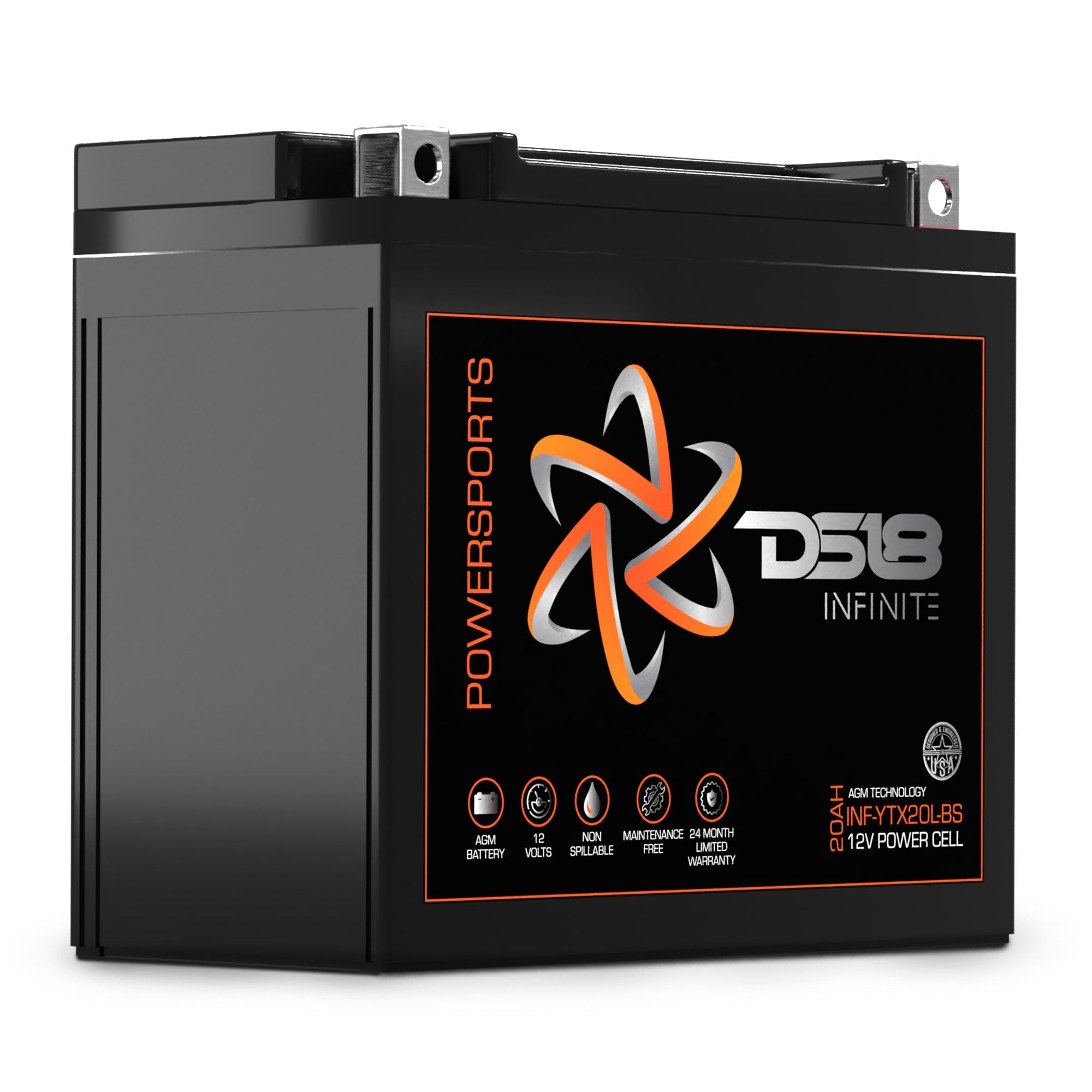 DS18 Can-Am Maverick X3 Second Battery Upgrade Kit with Battery - More Battery Reserve Power For Longer Lasting Audio