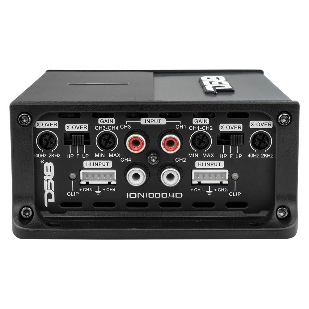 DS18 ION1000.4D ION Compact Full Range Class D 4-Channel Amplifier 4 x 150 Watts RMS @ 4-ohm — view 4 of 5