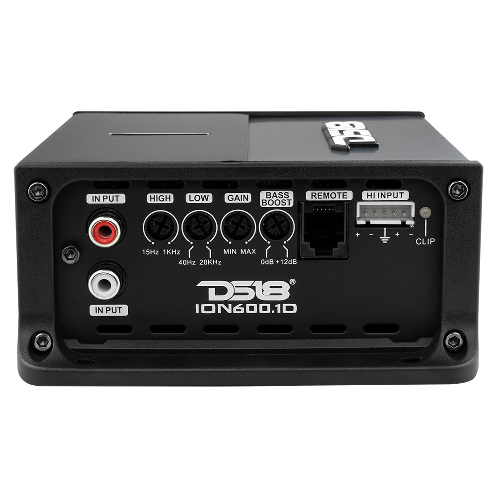 DS18 ION600.1D ION Compact Full Range 1 Channel Amplifier 600 Watts RMS @ 1-Ohm — view 4 of 5