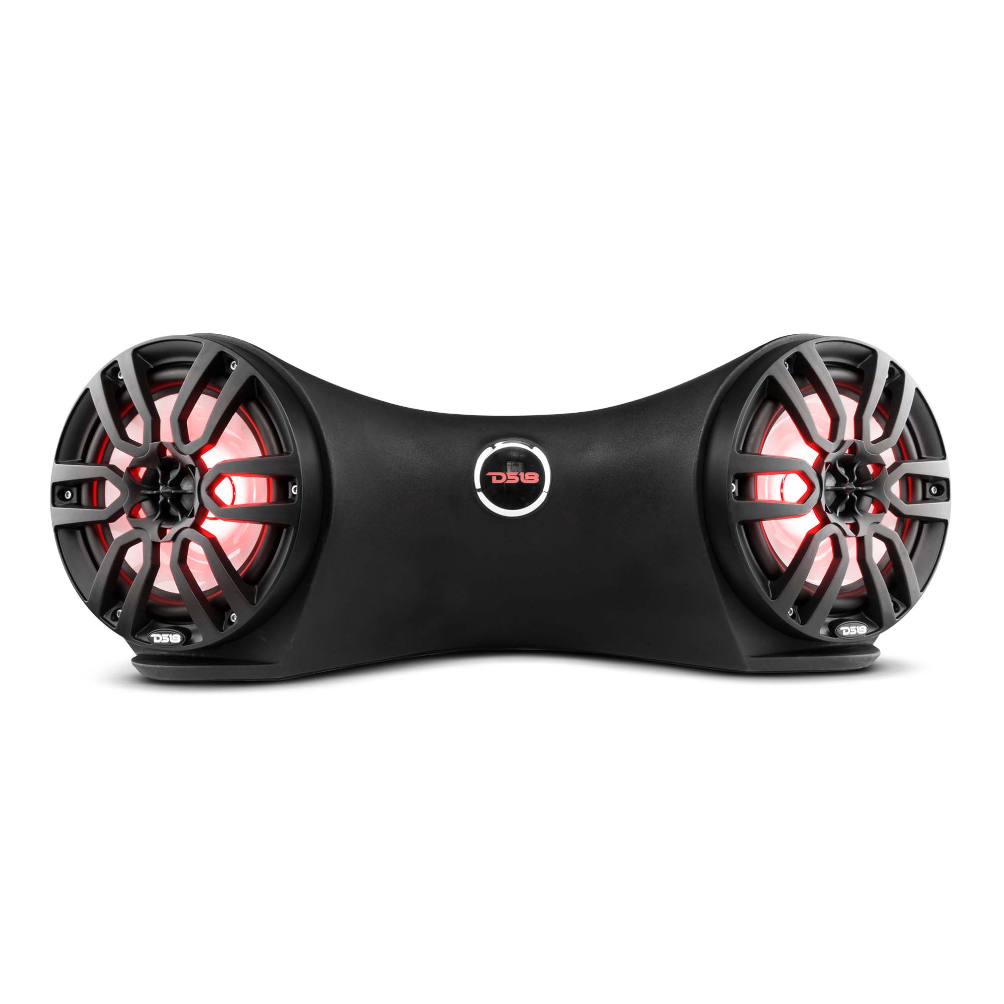 DS18 Dual 8" Marine Flat Mount Sound Bar Enclosure with LED RGB Lights 250 Watts Rms (NXL-8BK Included)