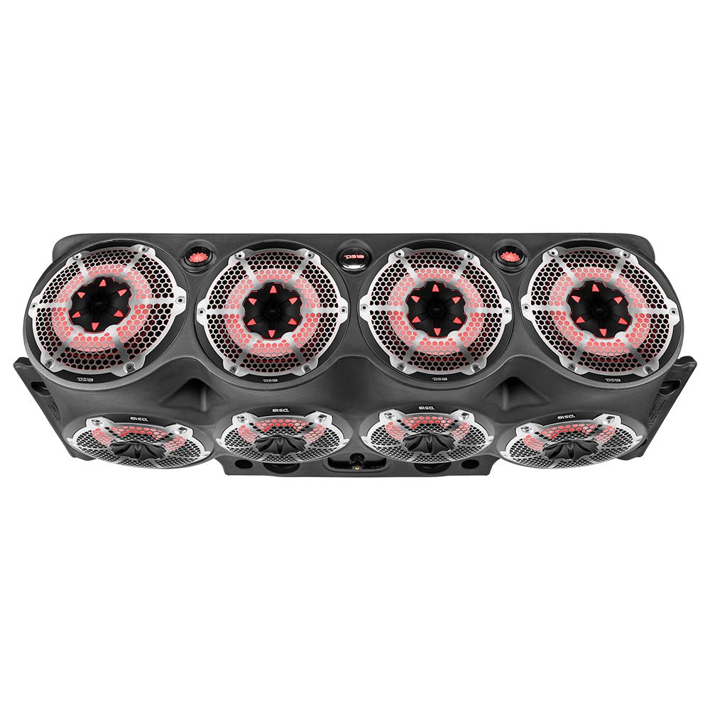 DS18 Jeep JK/JKU Overhead Bar System Fits 8 X 10" Speakers, 2 X 2.3" tweeters and 2 X 1 " Drivers -Black
