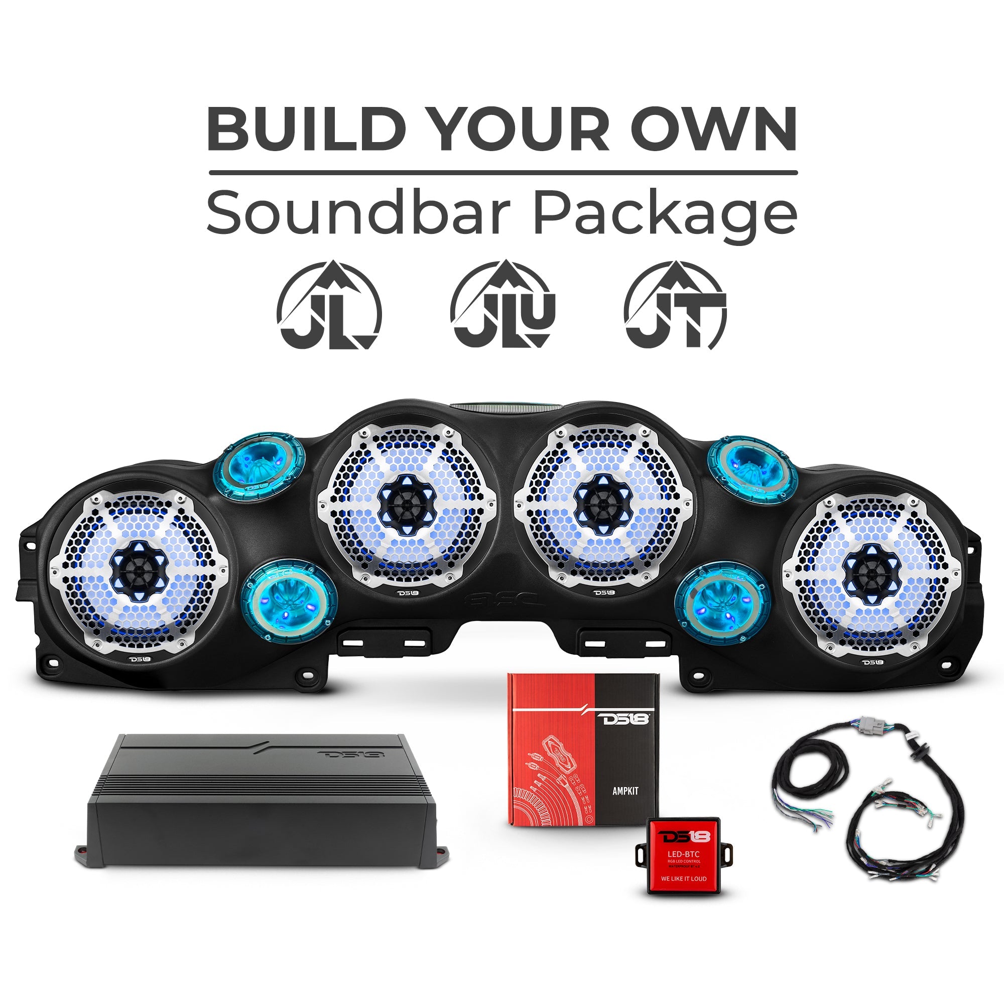 DS18 Jeep JL/JT 2018–2023 Overhead Sound Bar – Build Your Own