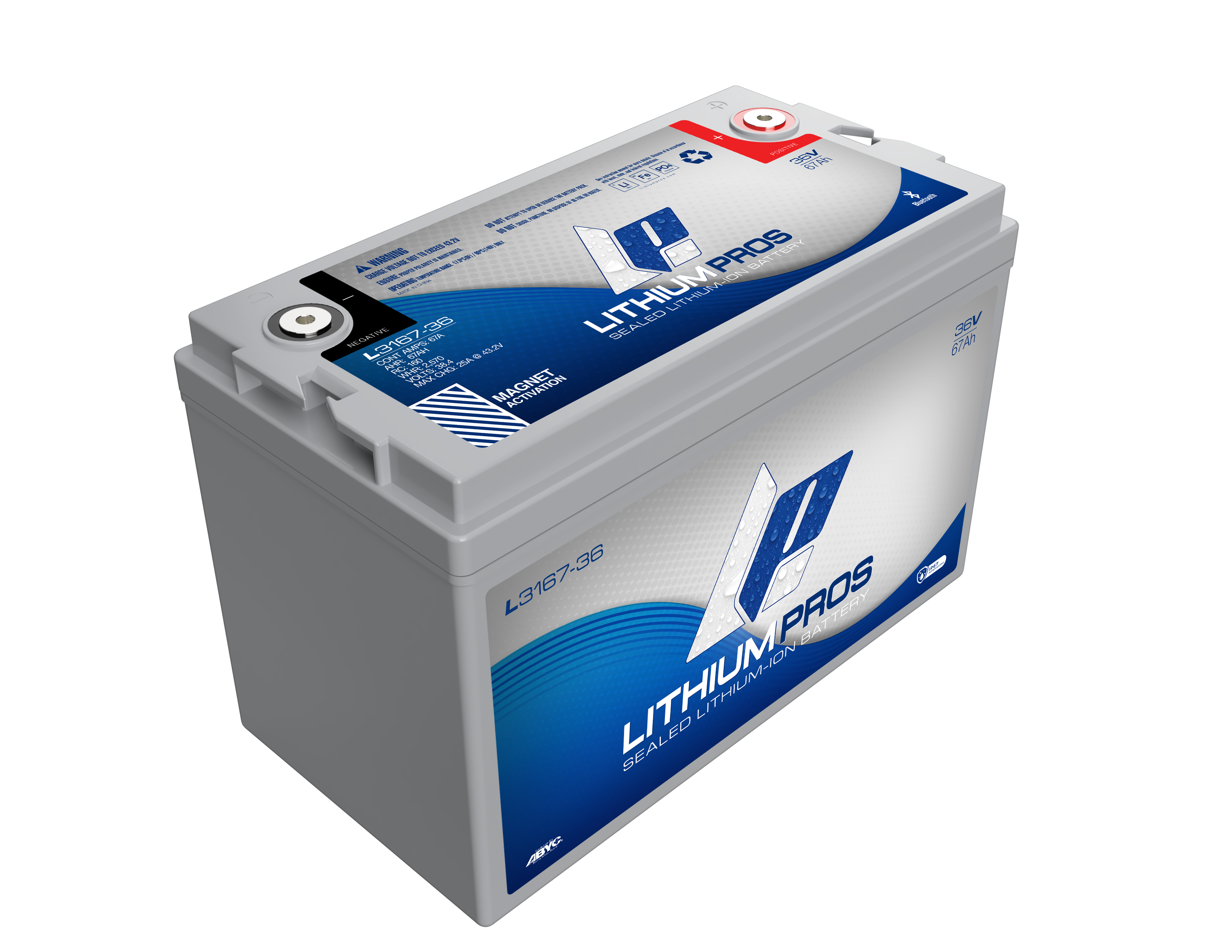 Lithium Pros L3167-36 36V 67Ah LiFePO4 Lithium Trolling Motor Battery – JS Ultimate Sounds