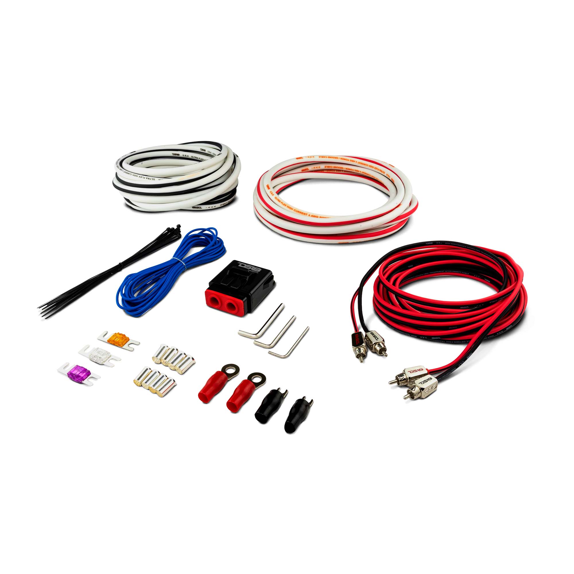 DS18 Best Marine Stereo Subwoofer Package 1 x 10” Subwoofer | 2 x 6.5” Speaker Tower | 2 x 6.5” Marine Speaker | 1 x 5 Ch Amplifier | 1 x MOFCKIT4 and 1 x LED-BTC