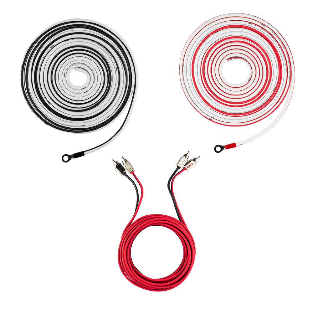 DS18 8-GA Marine Tinned OFC Amplifier Installation Kit - WHITE