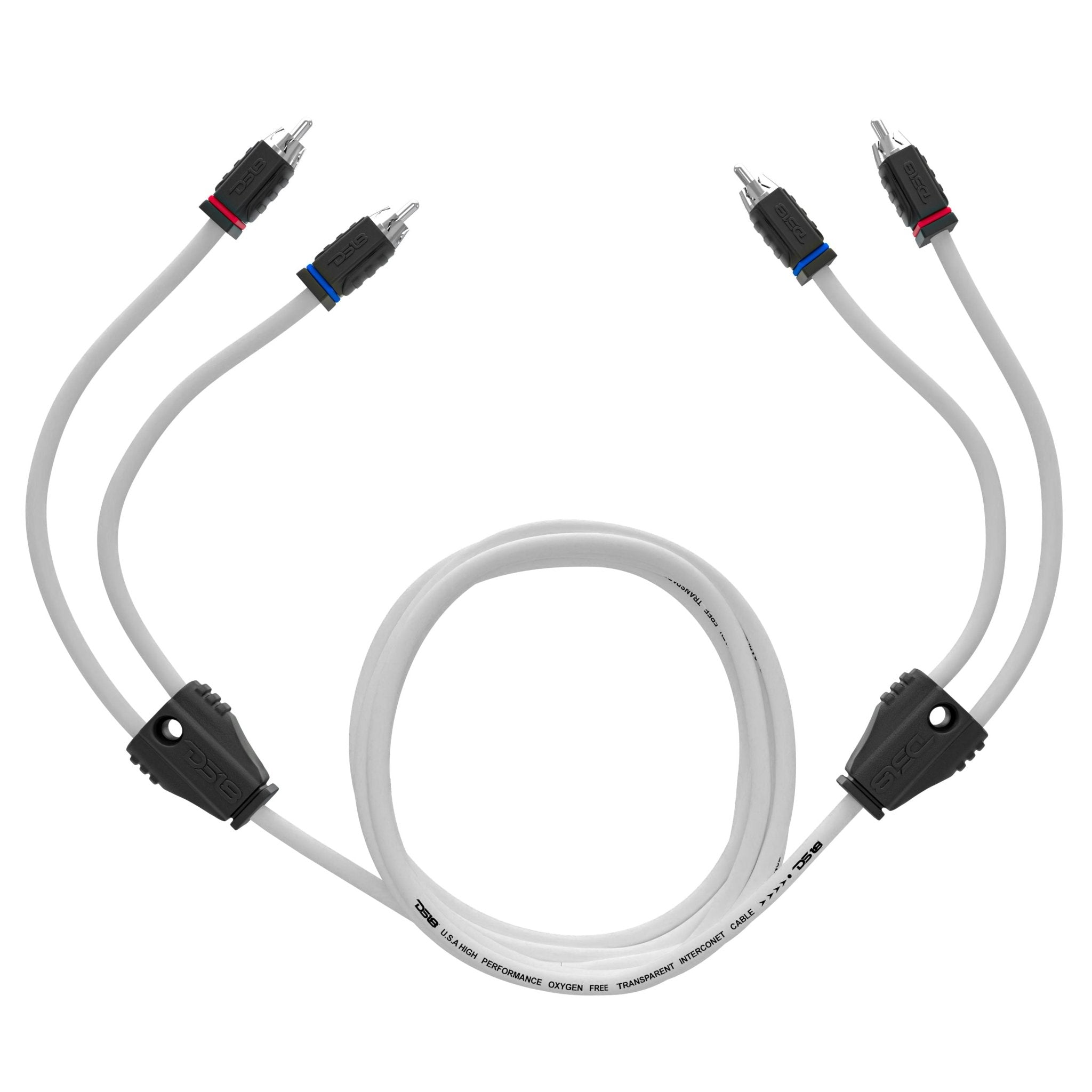 DS18 RCA Marine Grade Tinned 100% Copper OFC 6 Feet - WHITE