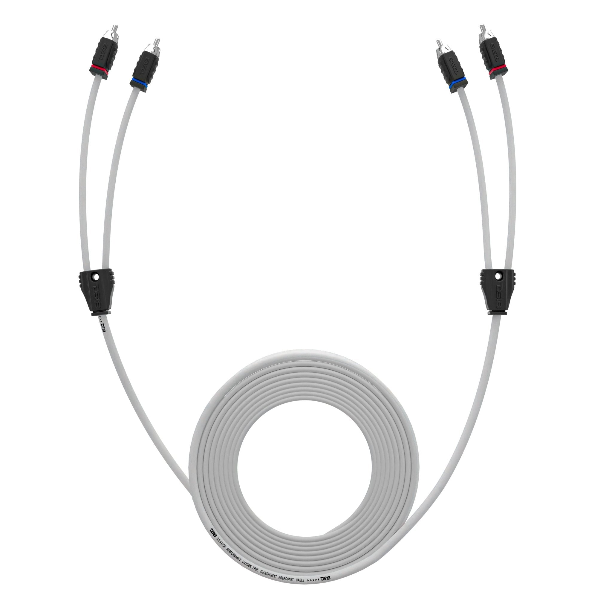 DS18 RCA Marine Grade Tinned 100% Copper OFC 25 Feet - WHITE