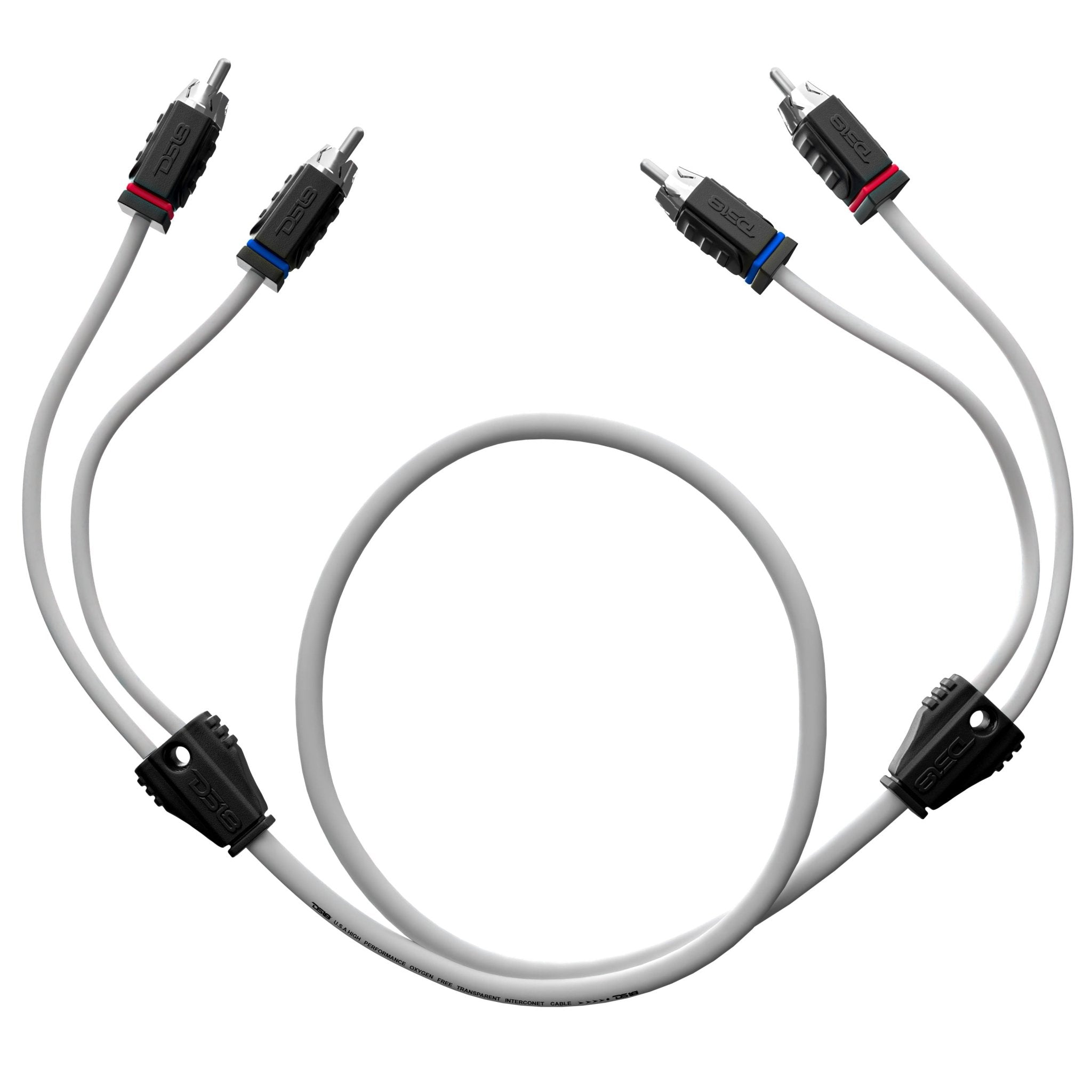 DS18 RCA Marine Grade Tinned 100% Copper OFC 3 Feet - WHITE