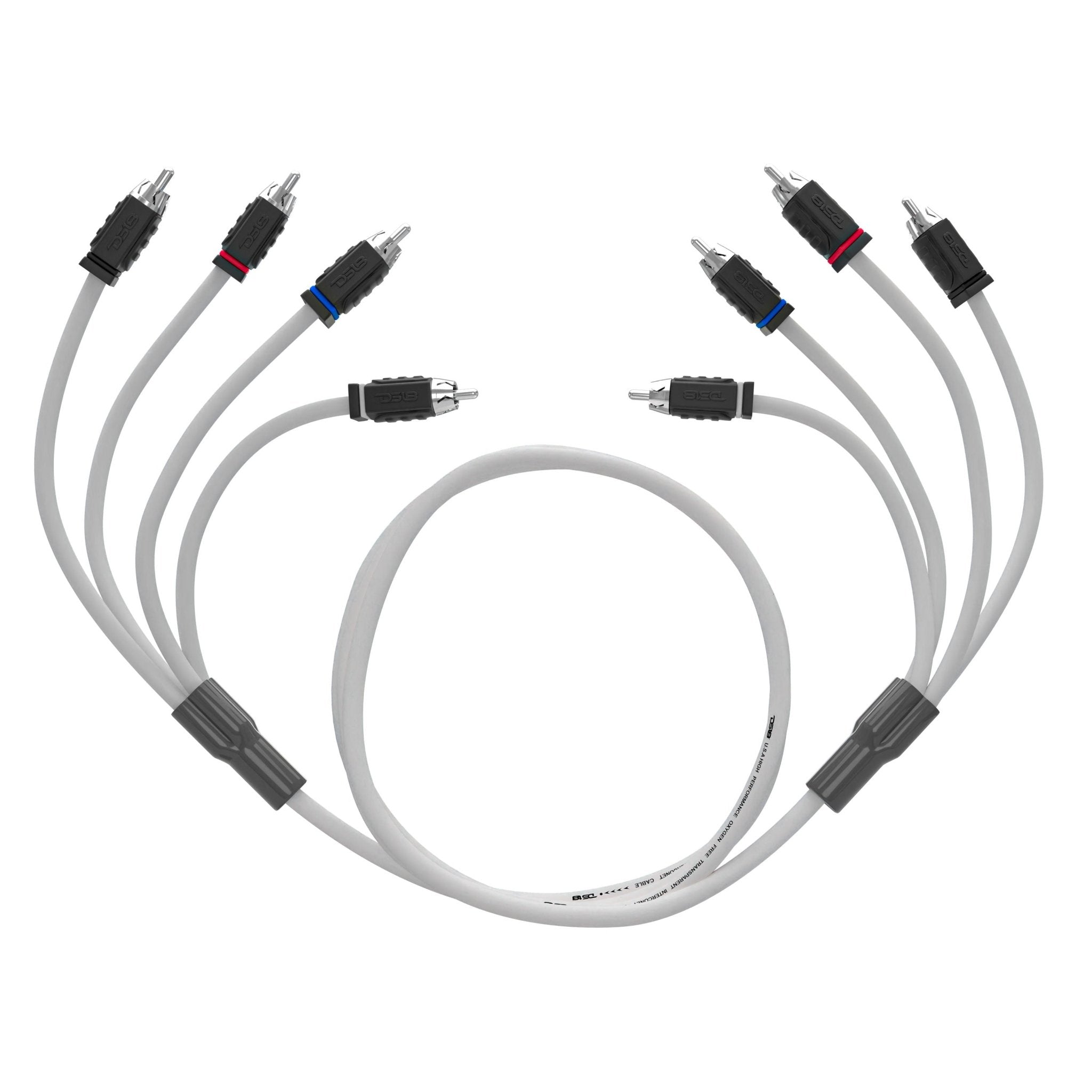 DS18 RCA Marine Grade Tinned 100% Copper OFC 6 Feet / 4 Channel - WHITE