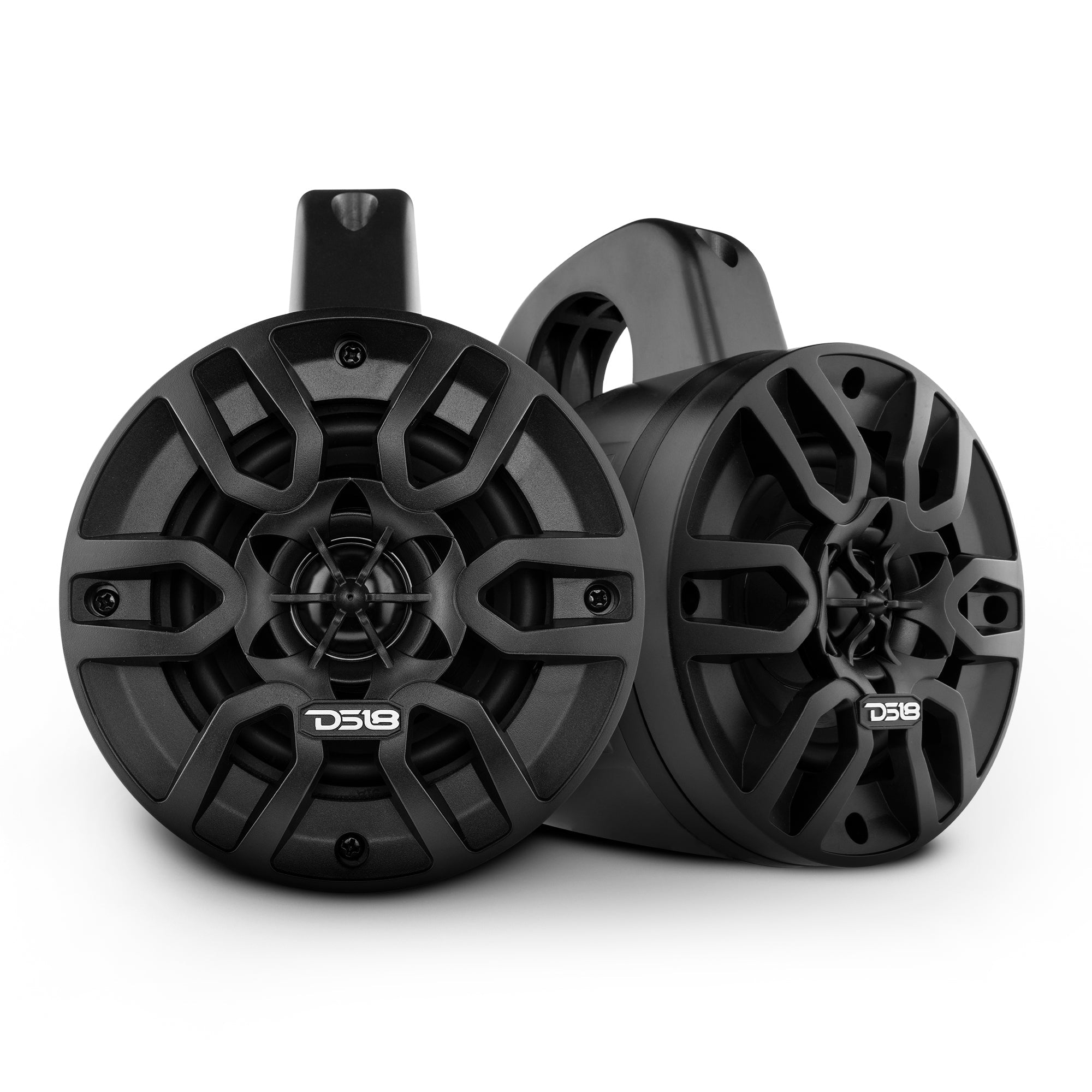 DS18 MP 4" Amplified With Bluetooth Wakeboard Tower Speakers 40 Watts Rms -Black