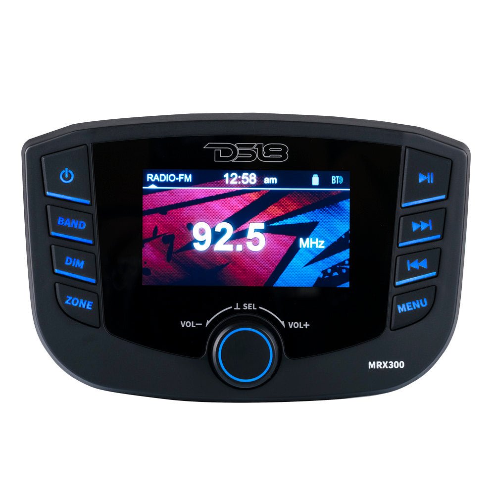 DS18 Marine Headunit TFT screen , 3 Zones, 4 volts Output, Bluetooth, RDS 4X50 Watts