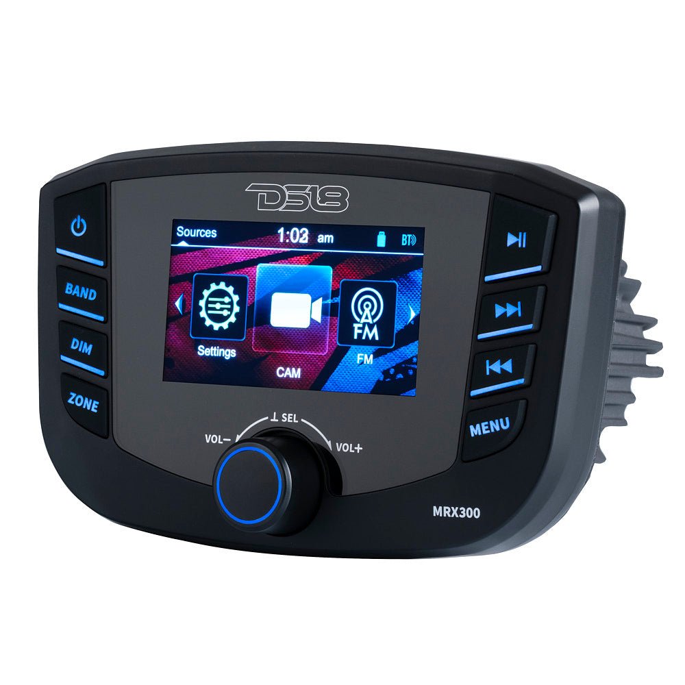 DS18 Marine Headunit TFT screen , 3 Zones, 4 volts Output, Bluetooth, RDS 4X50 Watts