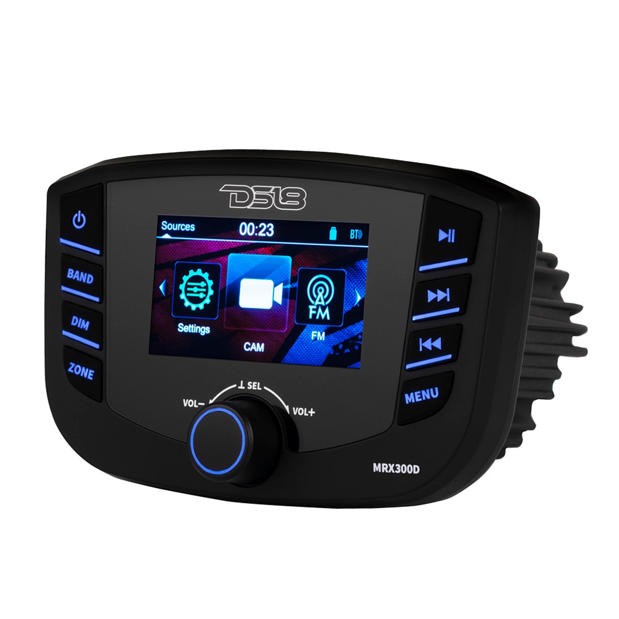 DS18 Marine Headunit TFT screen , 3 Zones, 4 volts Output, Bluetooth, RDS 4X50 Watts With DAB+ for Europe