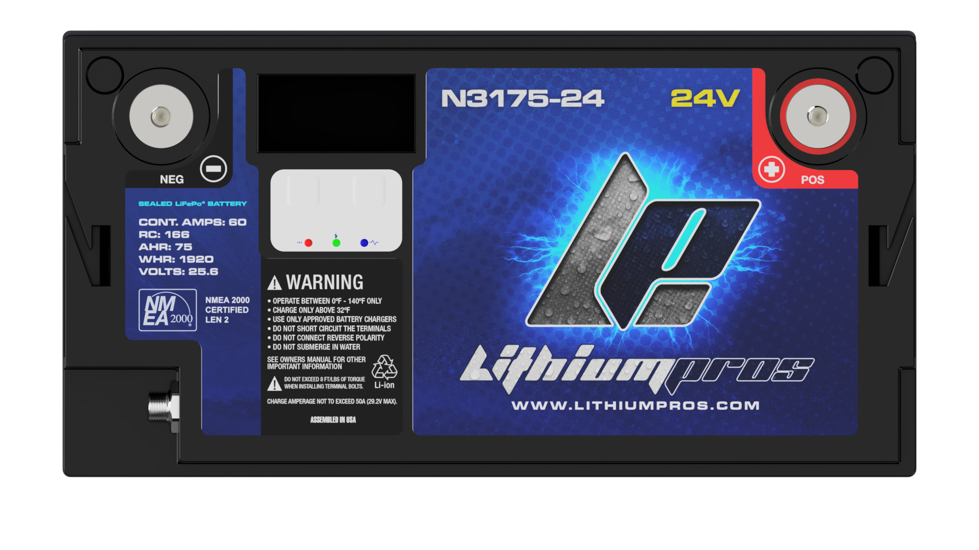 Lithium Pros N3175 25.6V 75Ah LiFePO4 Lithium Trolling Motor Battery – JS Ultimate Sounds